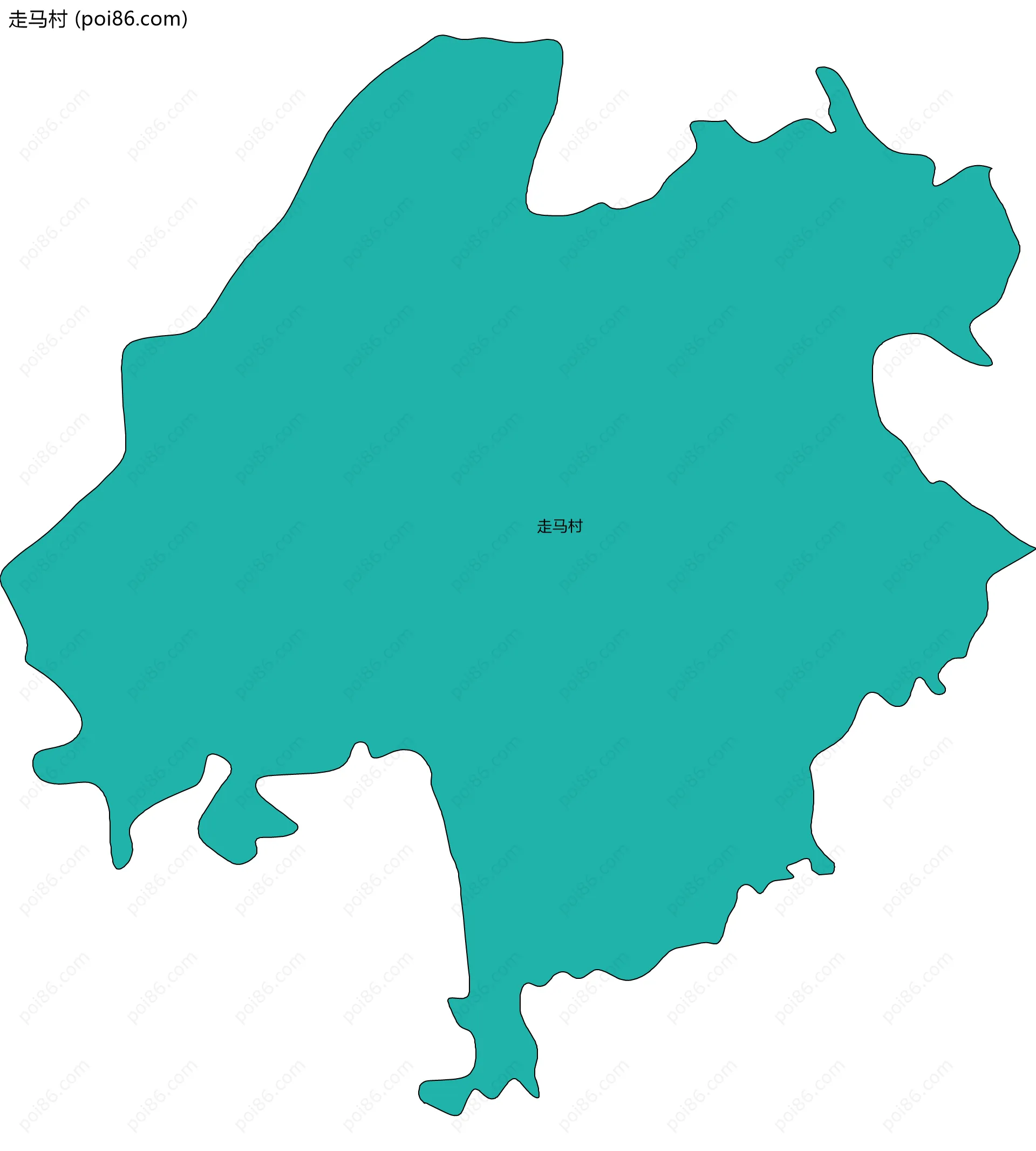 走马村边界地图