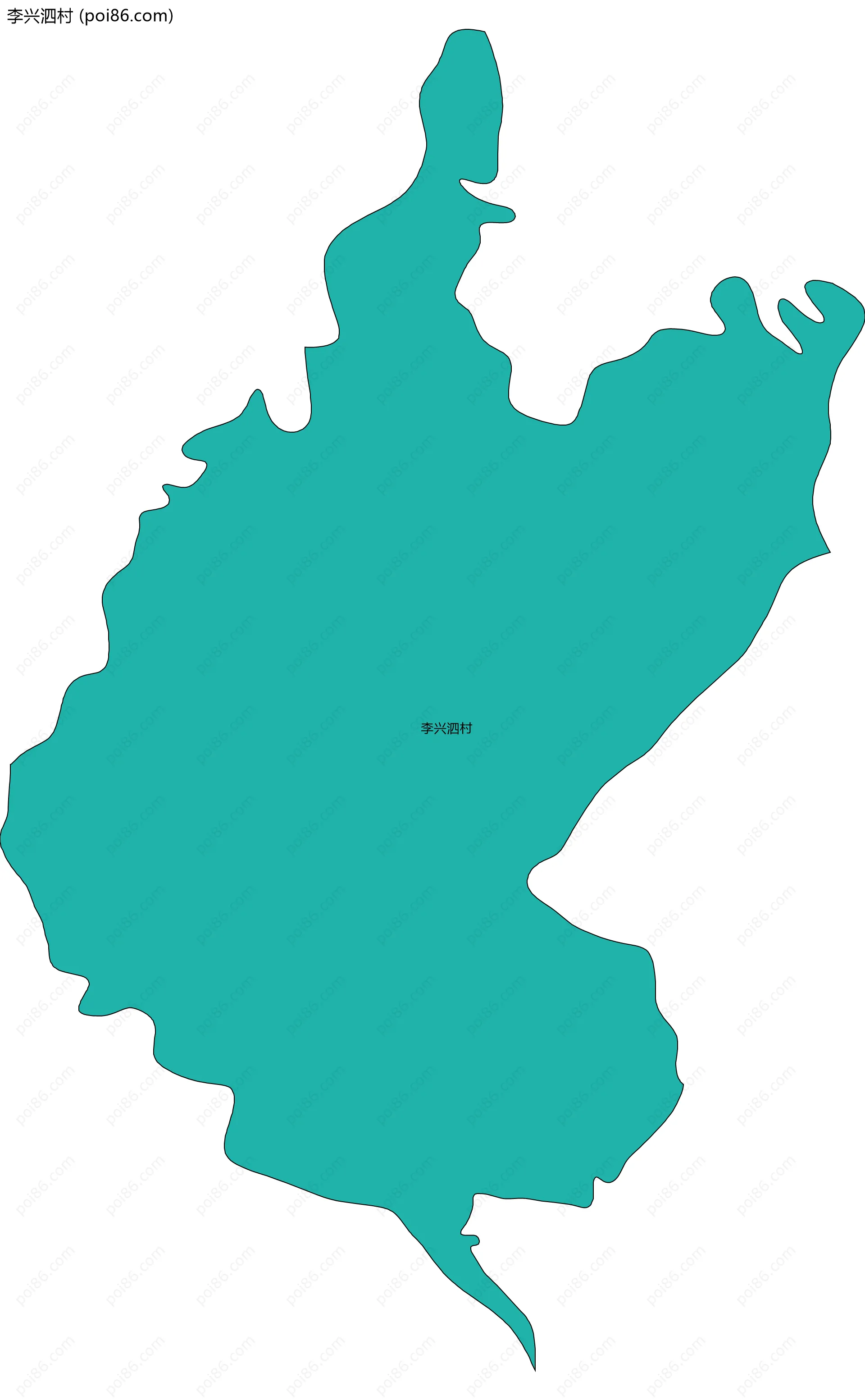 李兴泗村边界地图