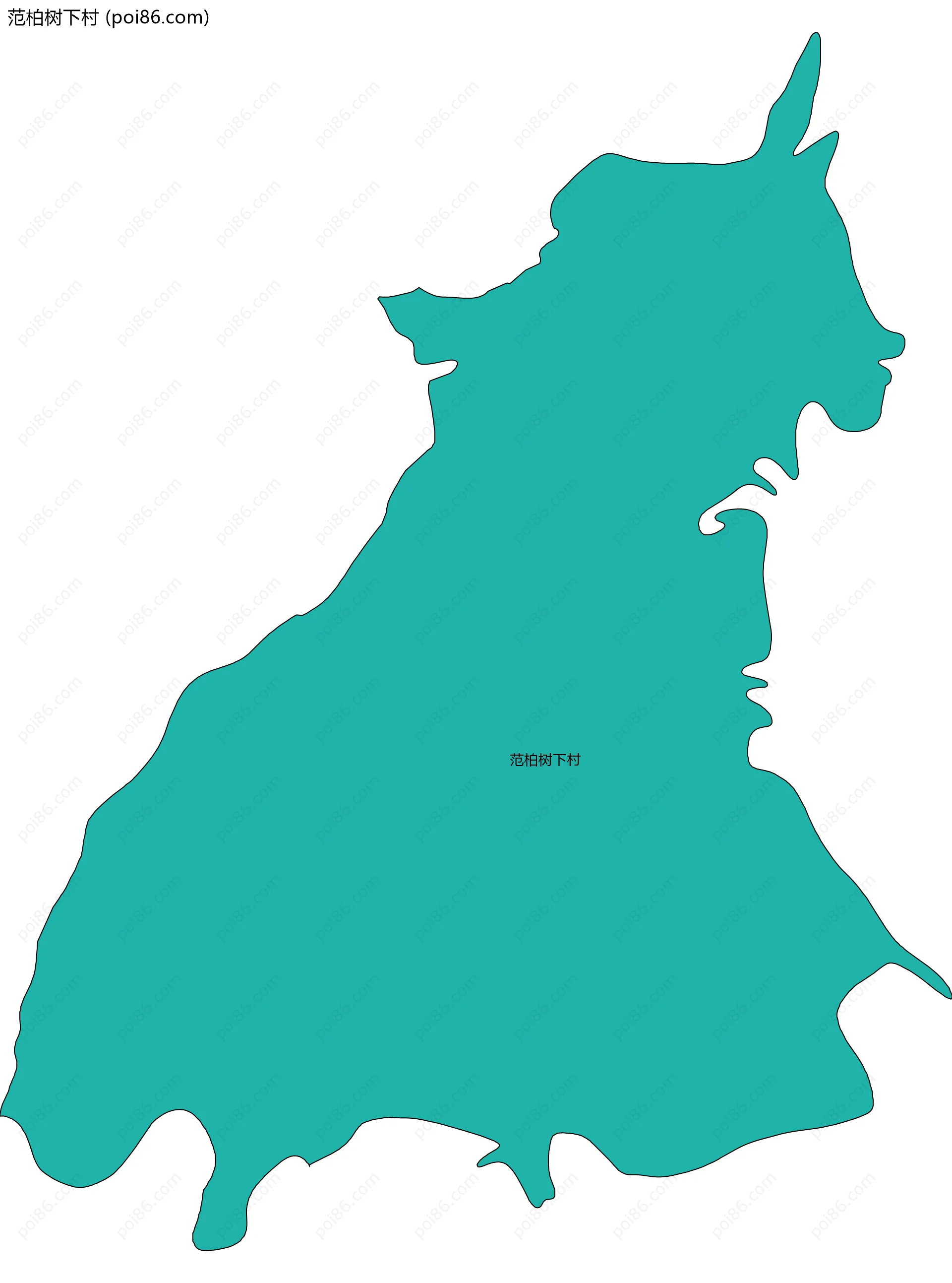 范柏树下村边界地图