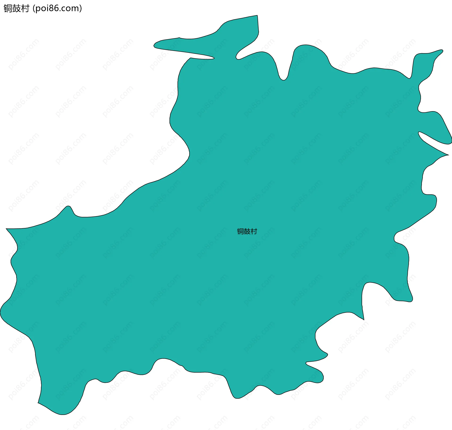 铜鼓村边界地图