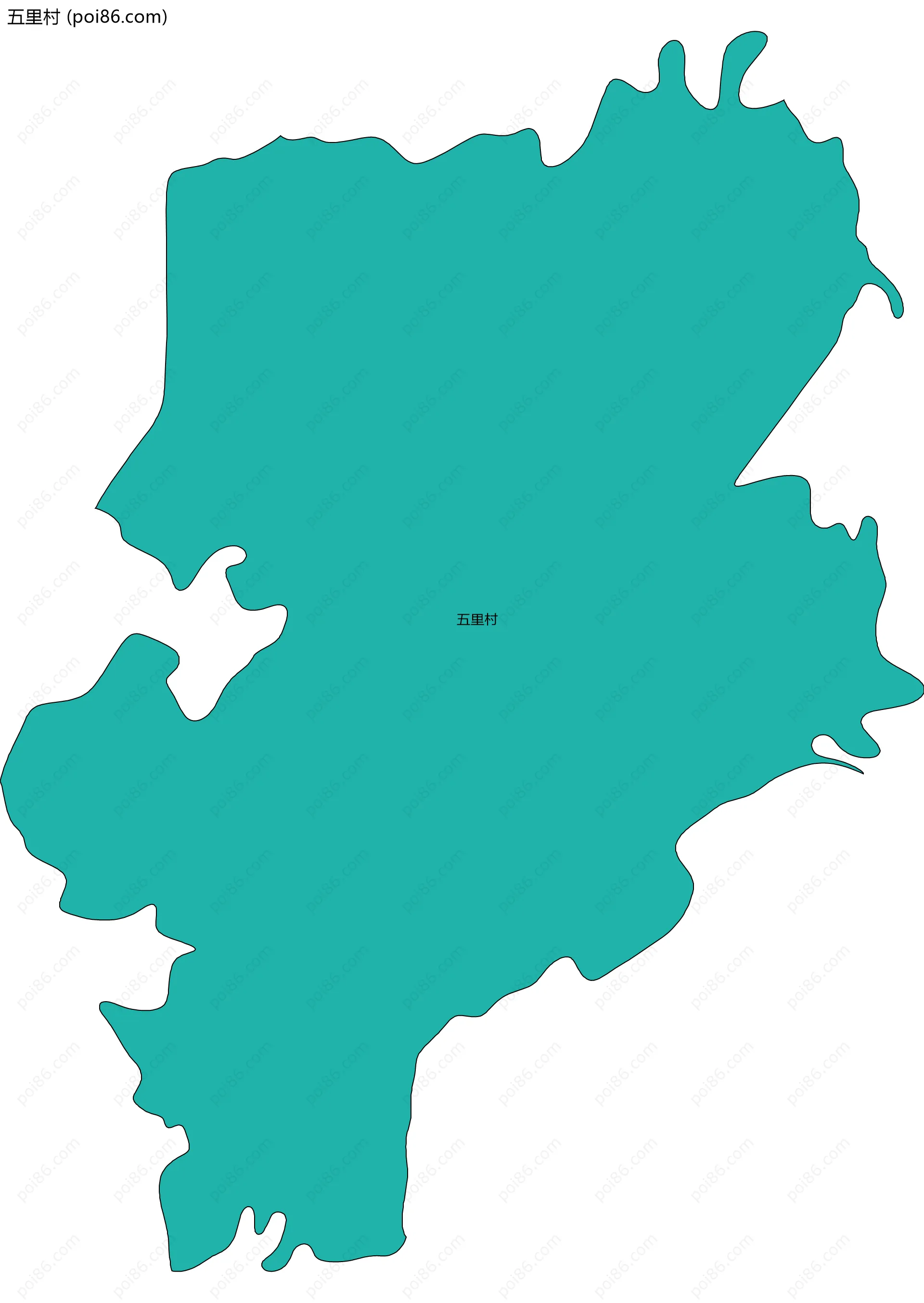 五里村边界地图