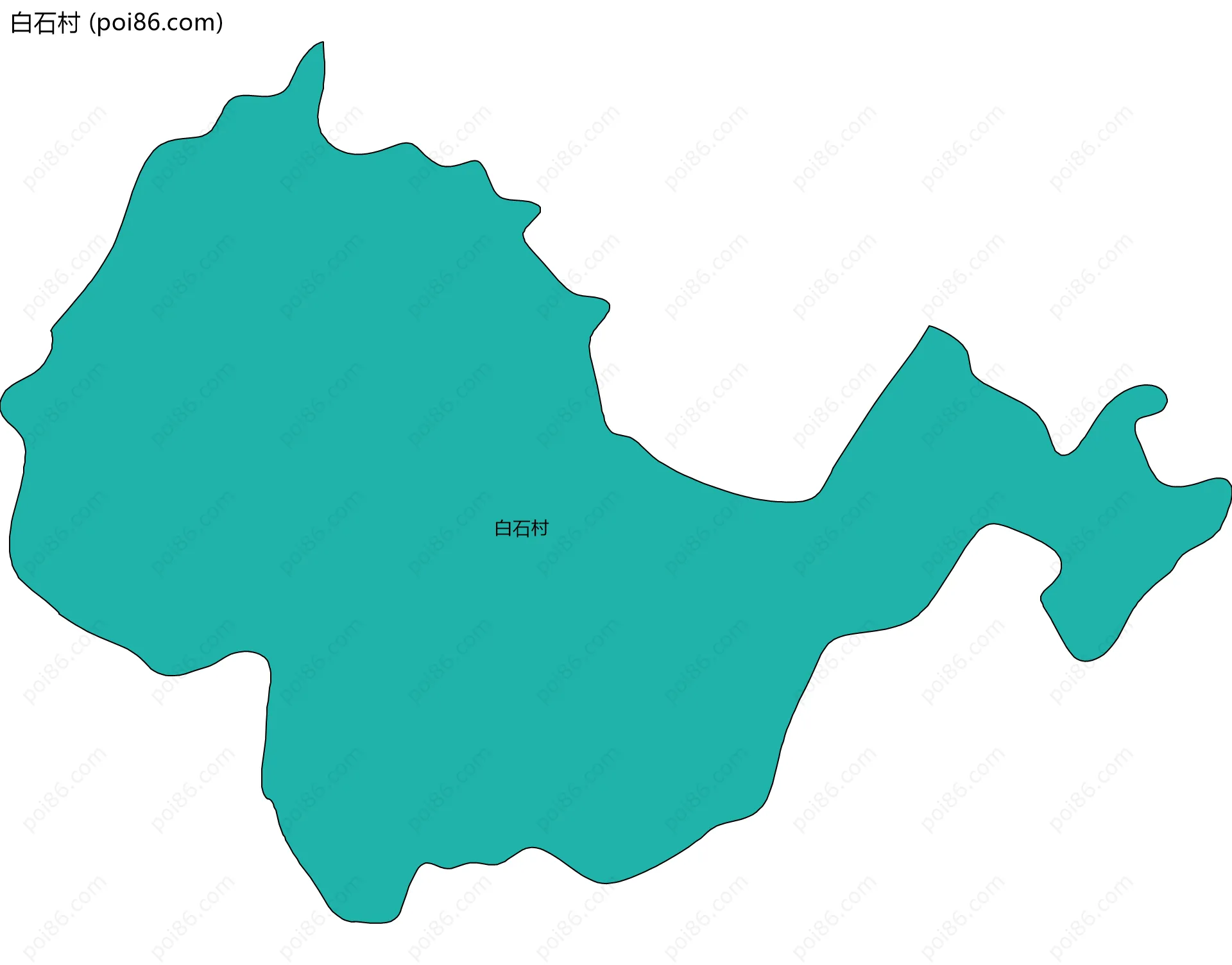 白石村边界地图