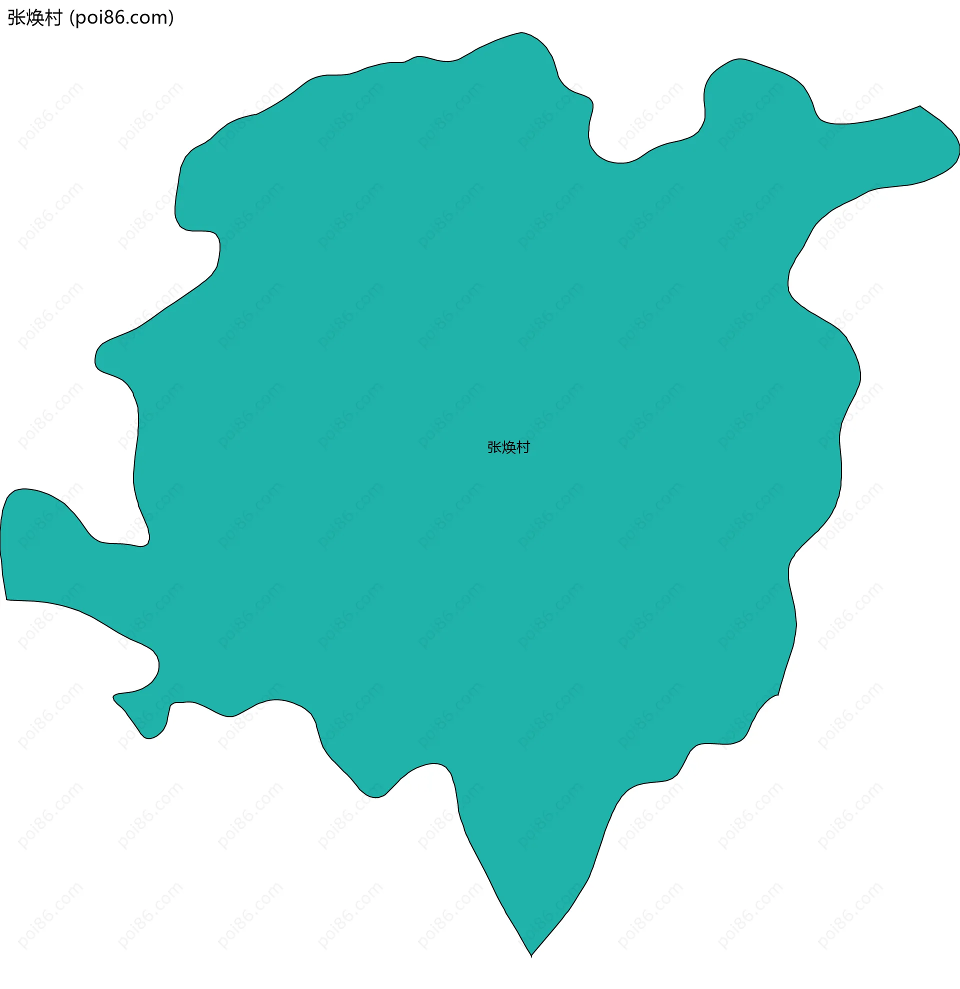 张焕村边界地图