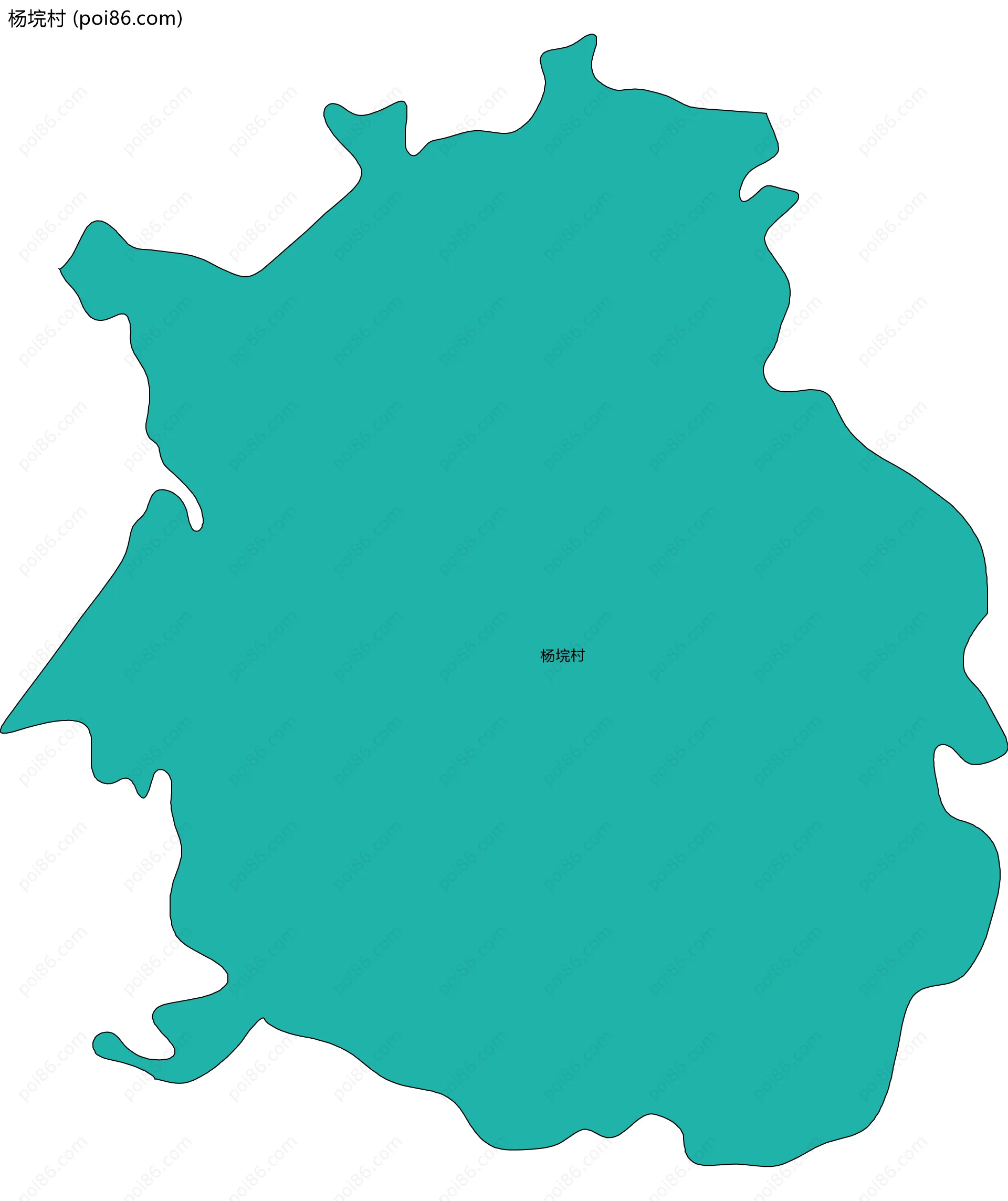 杨垸村边界地图