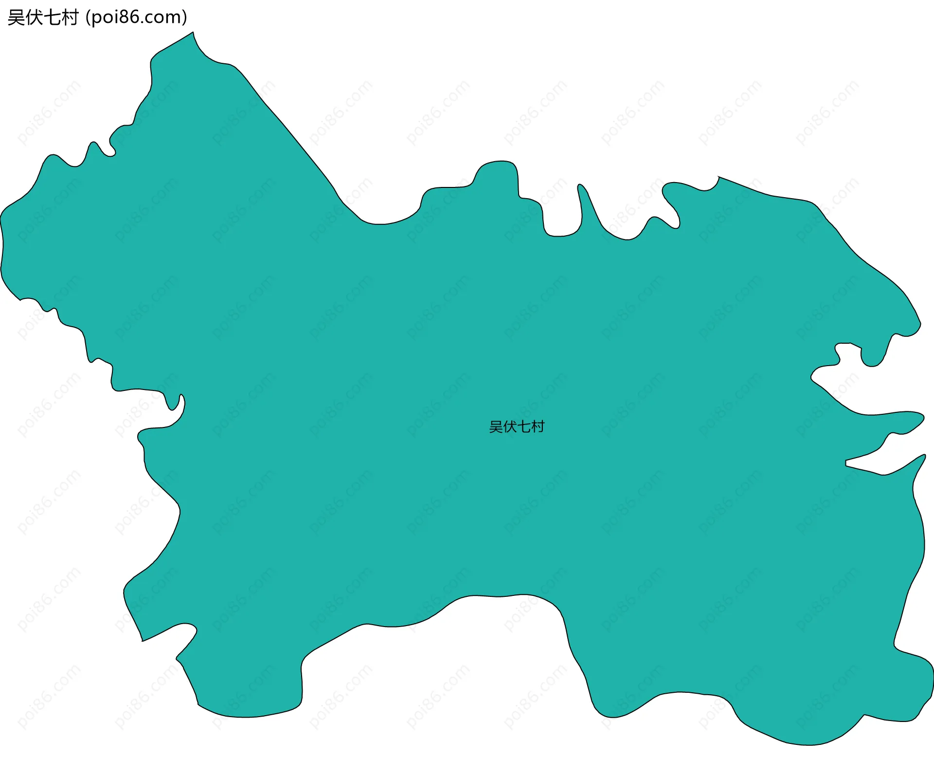 吴伏七村边界地图