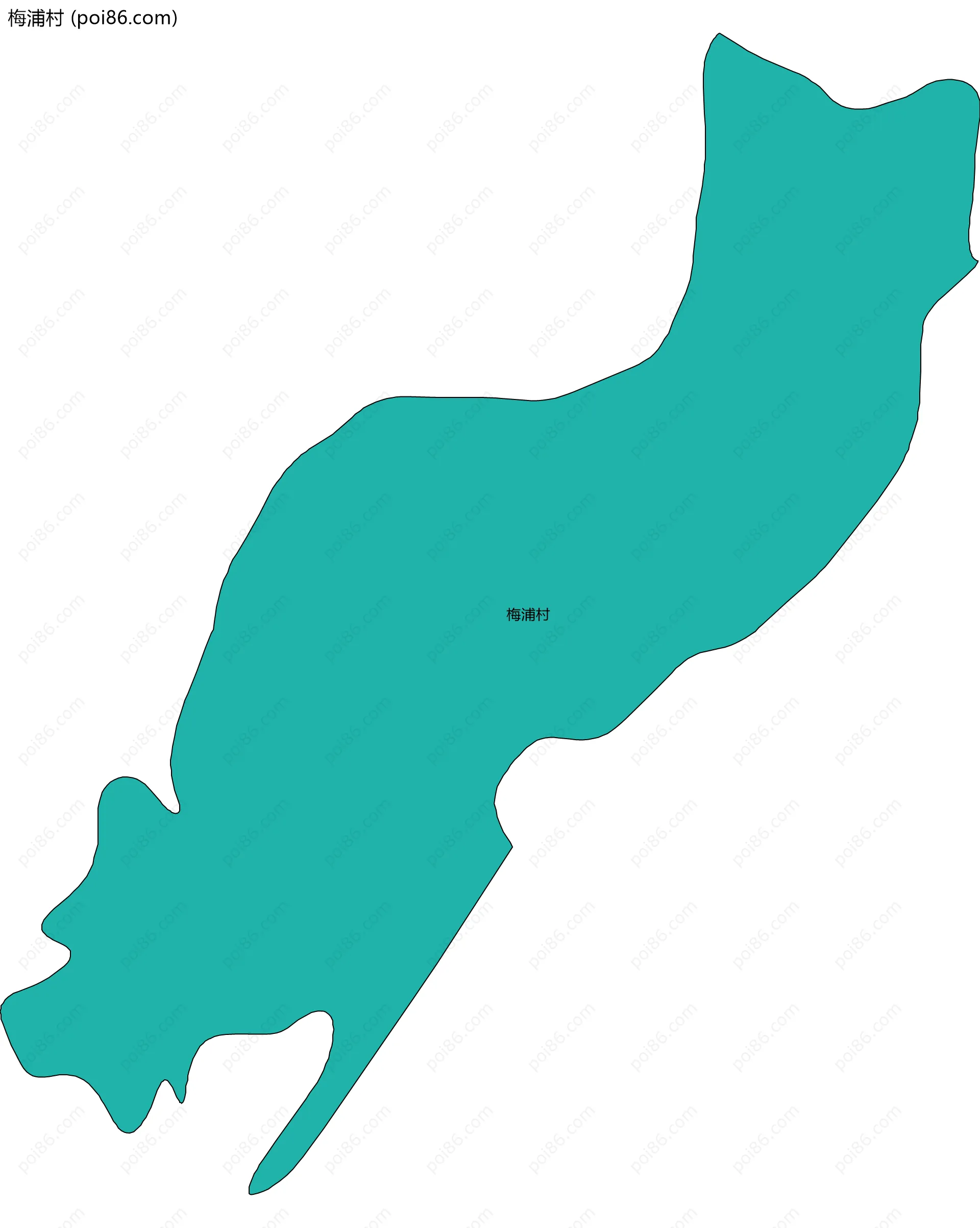 梅浦村边界地图