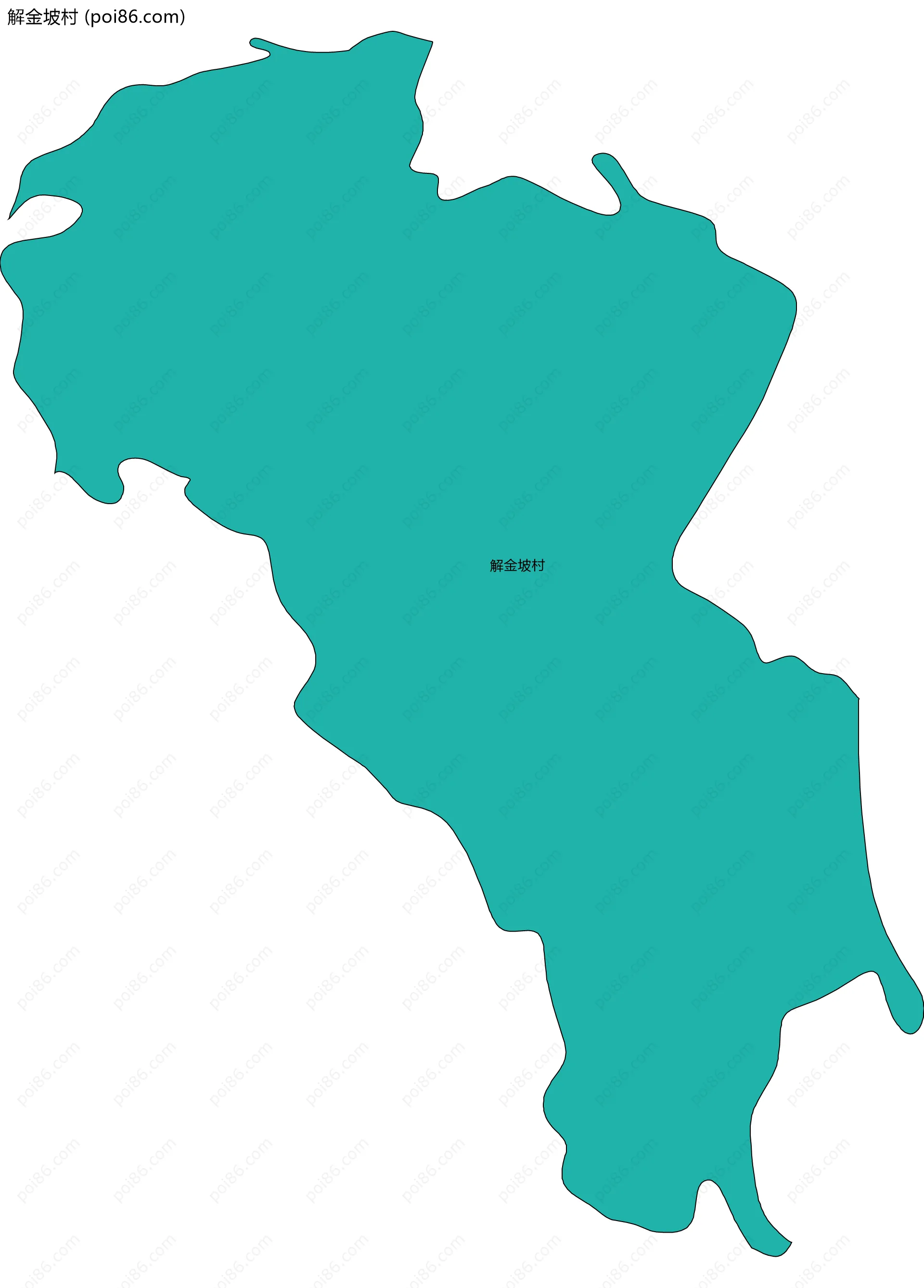 解金坡村边界地图