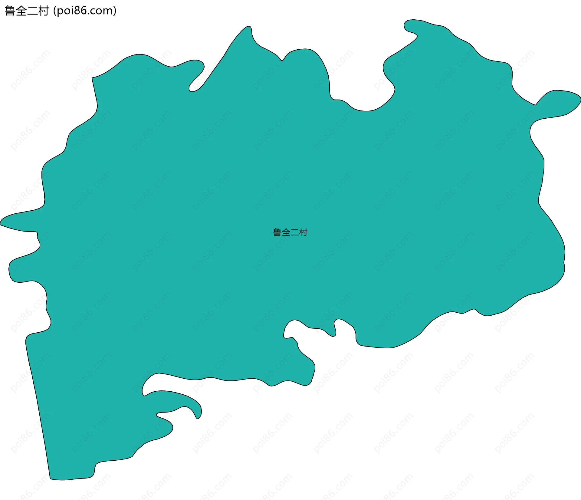 鲁全二村边界地图