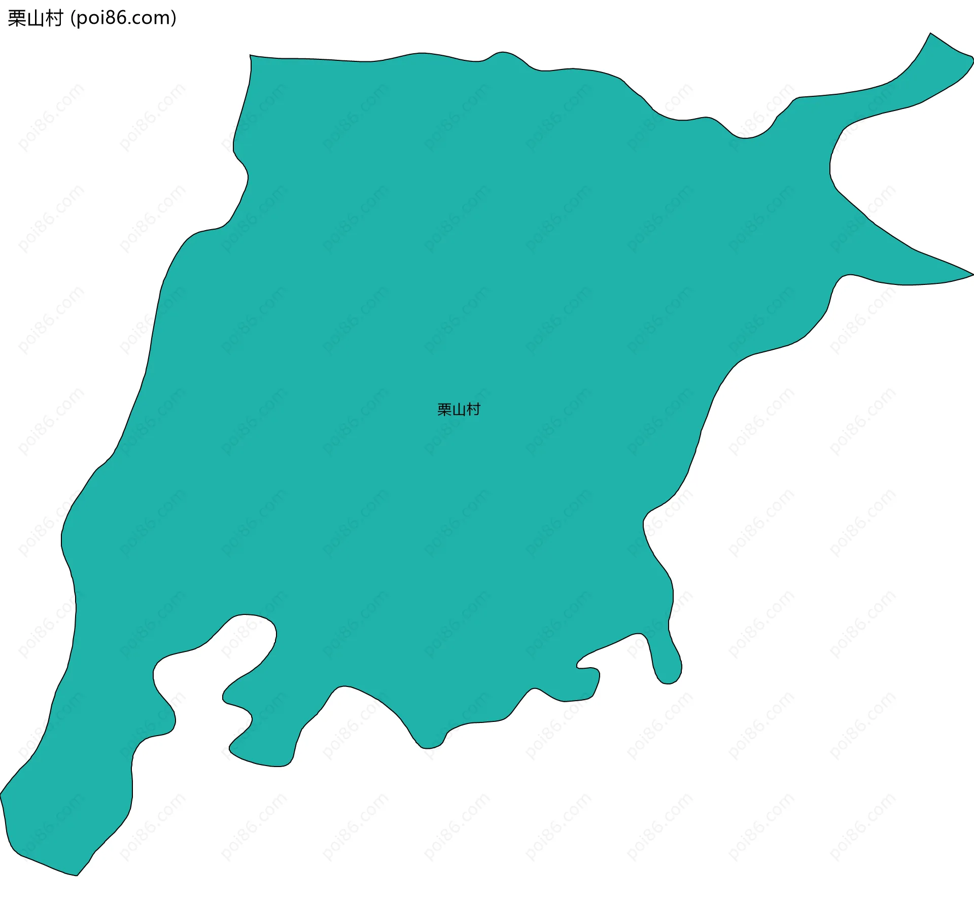 栗山村边界地图
