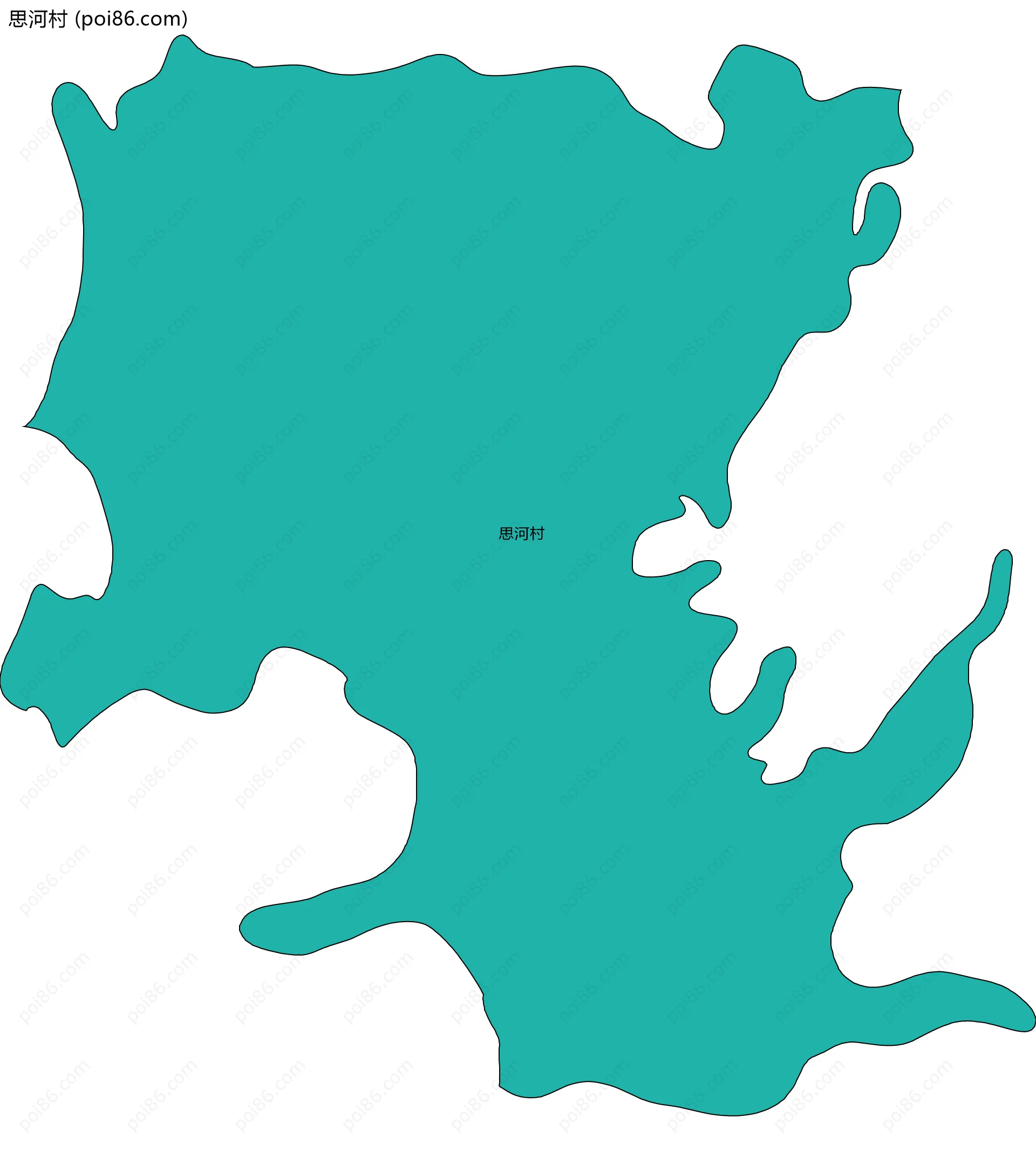 思河村边界地图