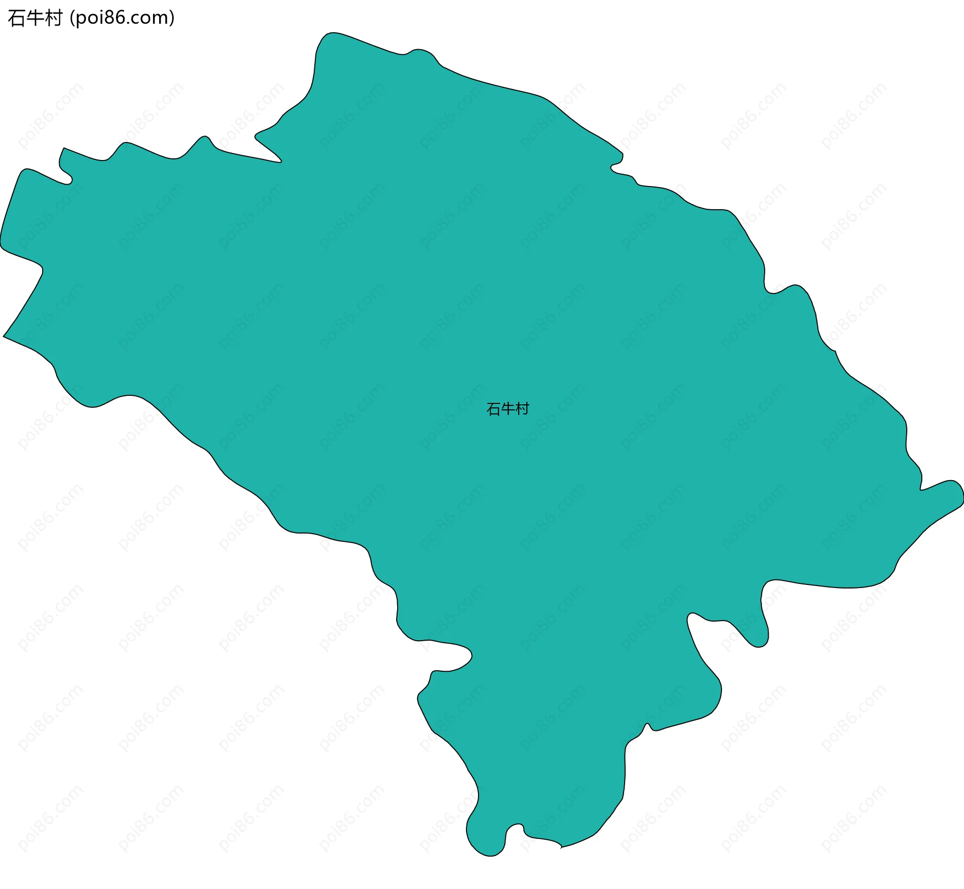 石牛村边界地图