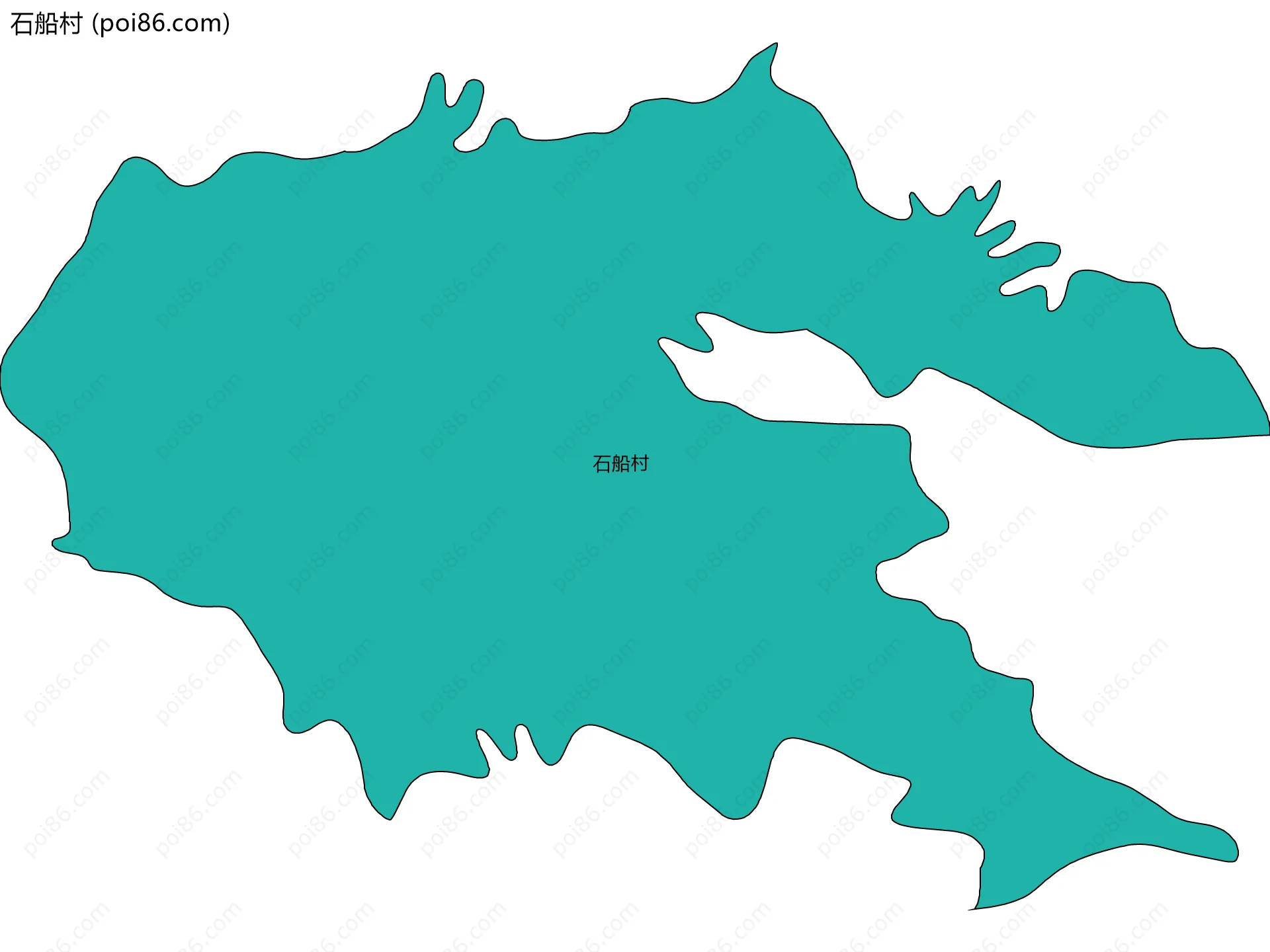 石船村边界地图