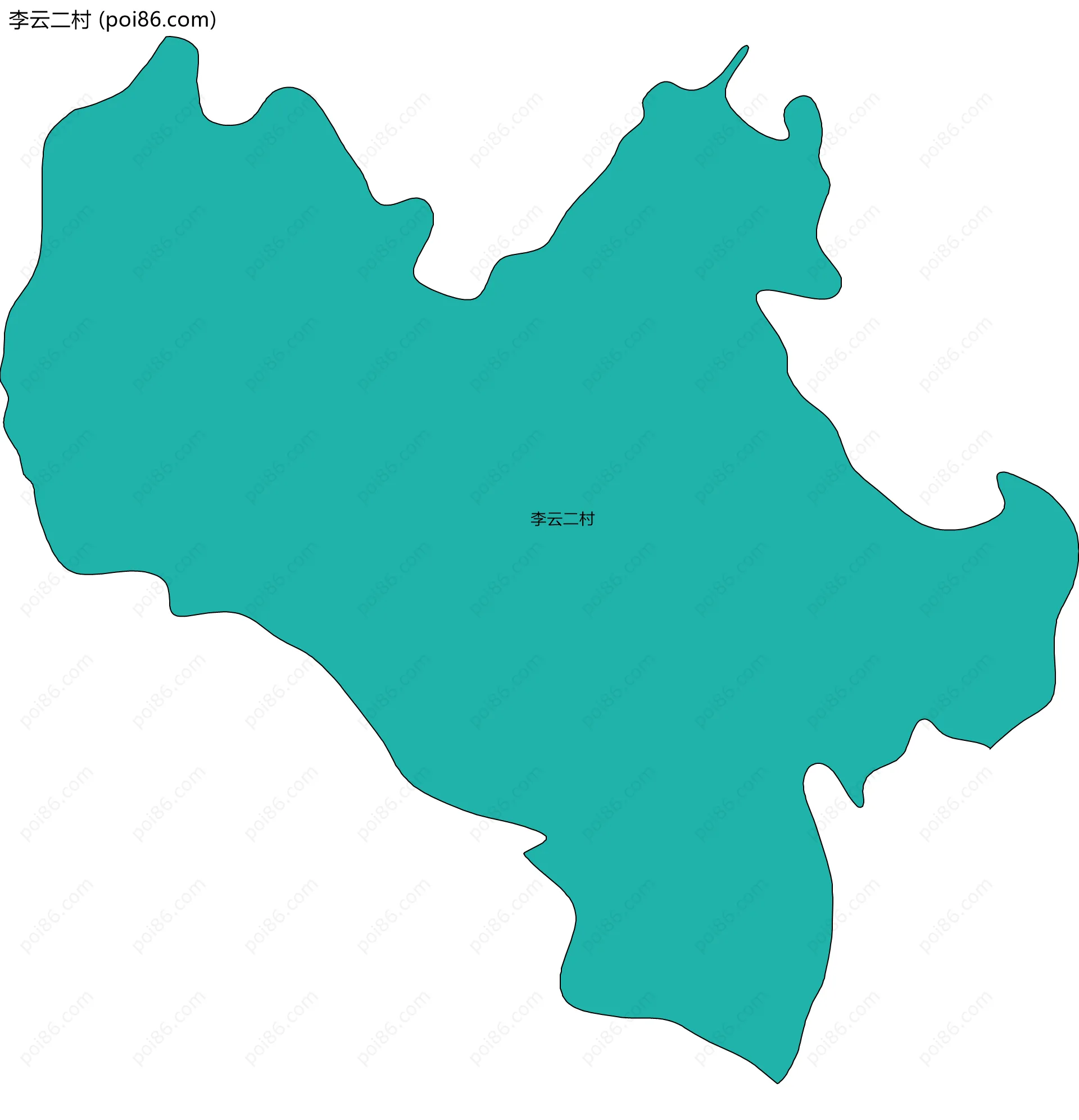 李云二村边界地图