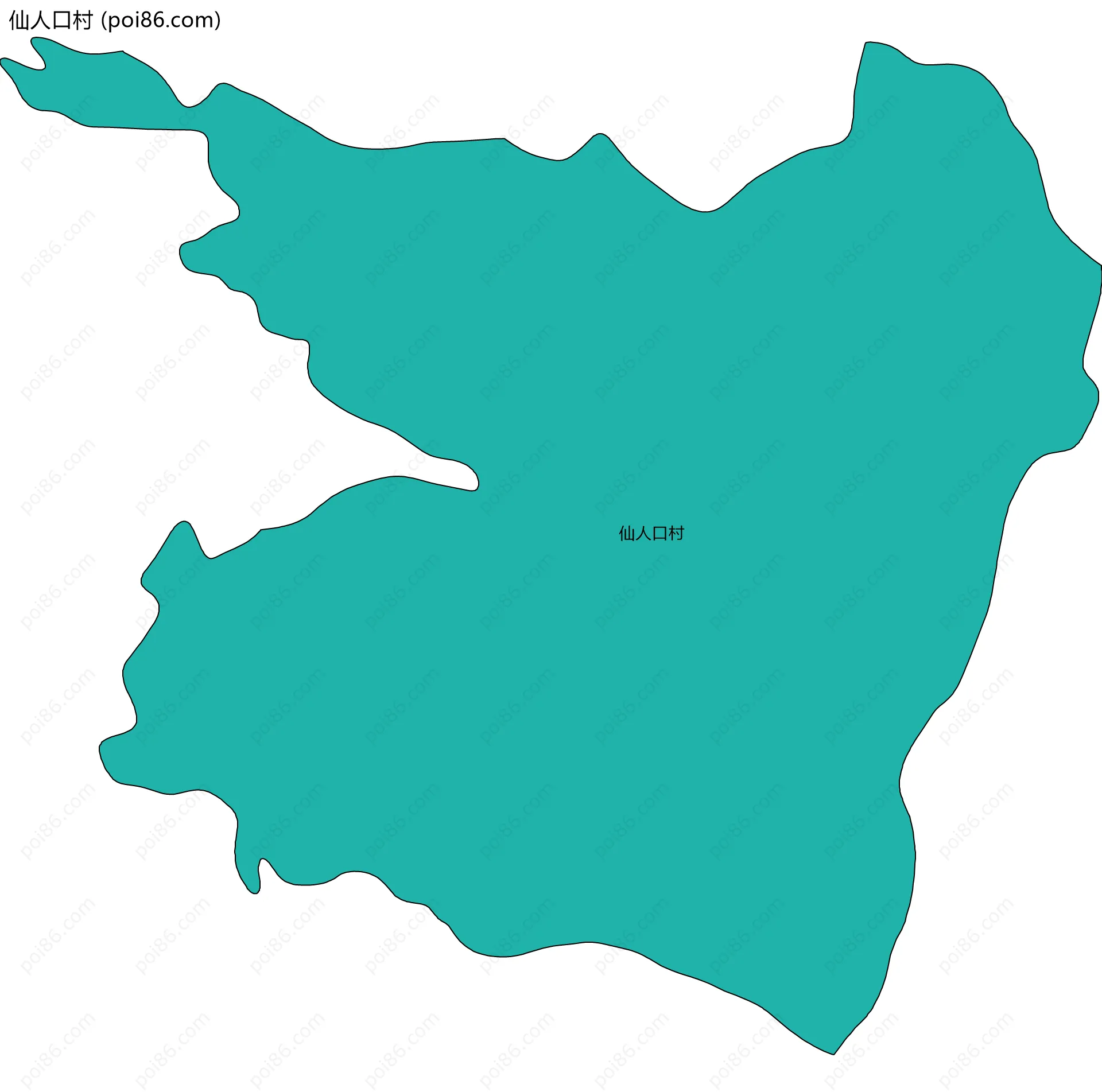 仙人口村边界地图