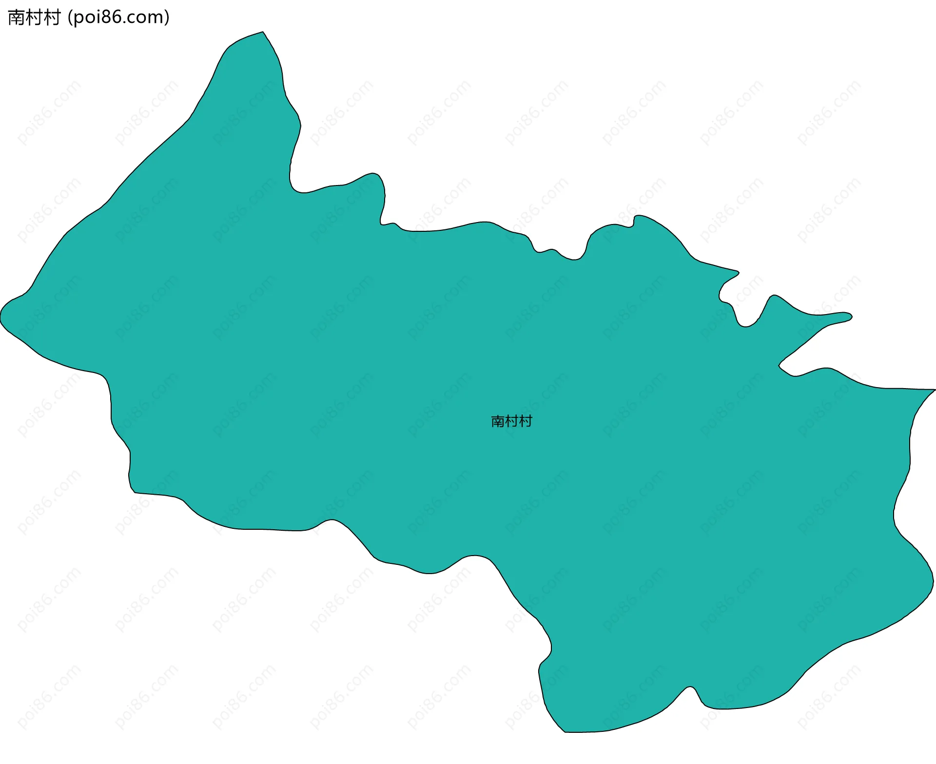 南村村边界地图