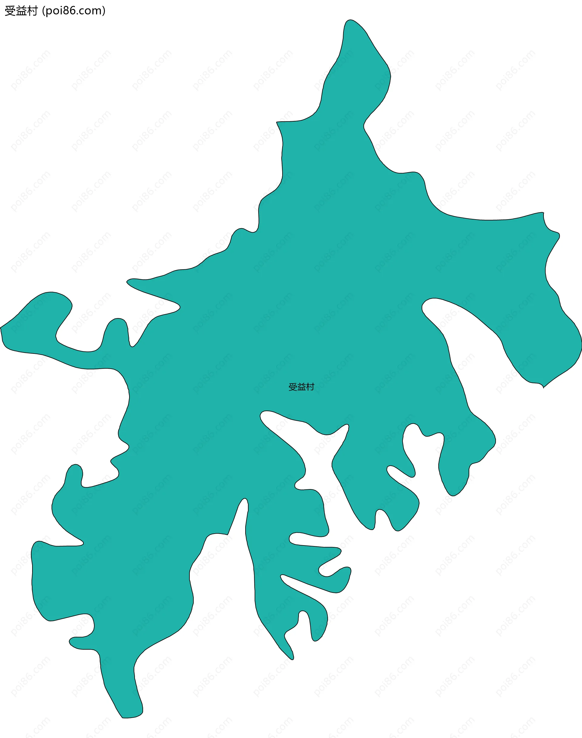 受益村边界地图