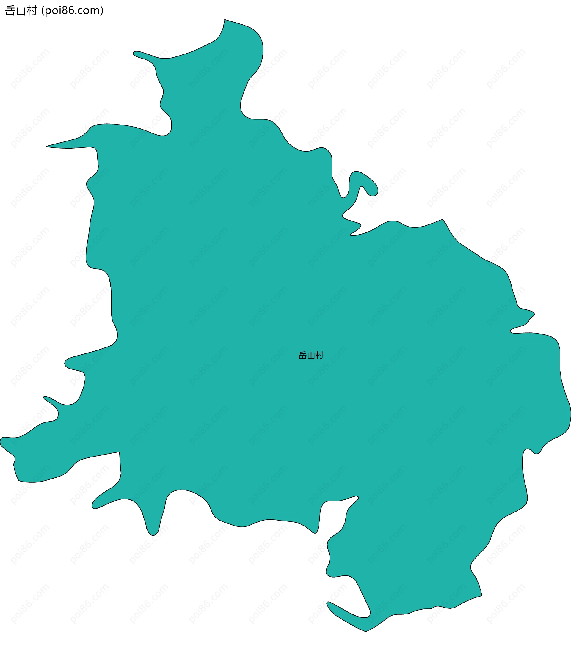 岳山村边界地图