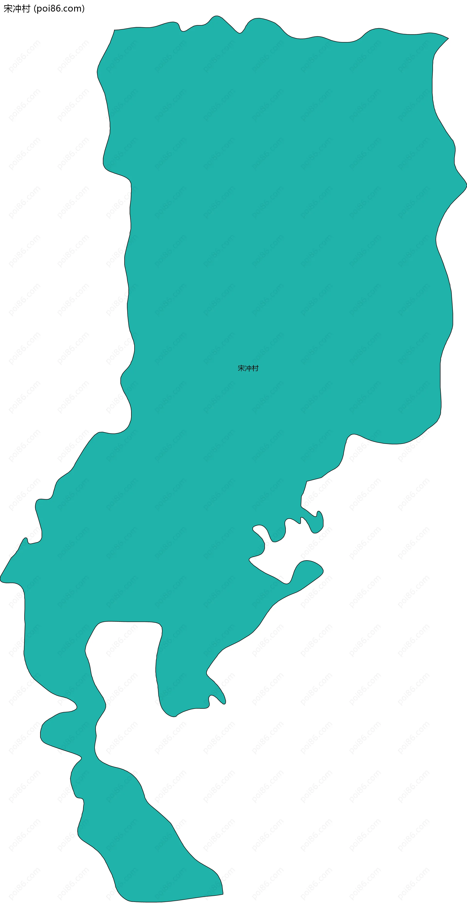 宋冲村边界地图