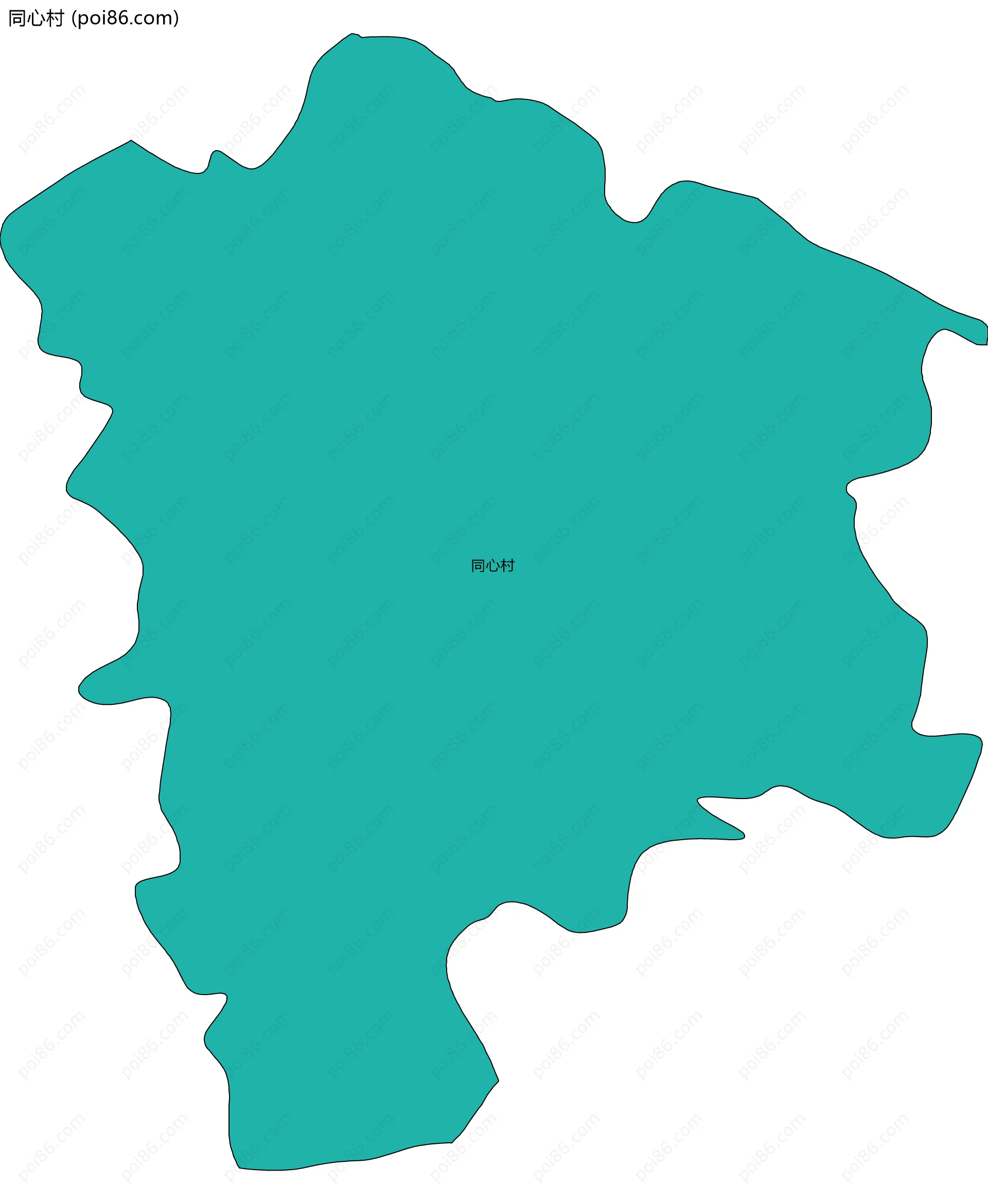 同心村边界地图