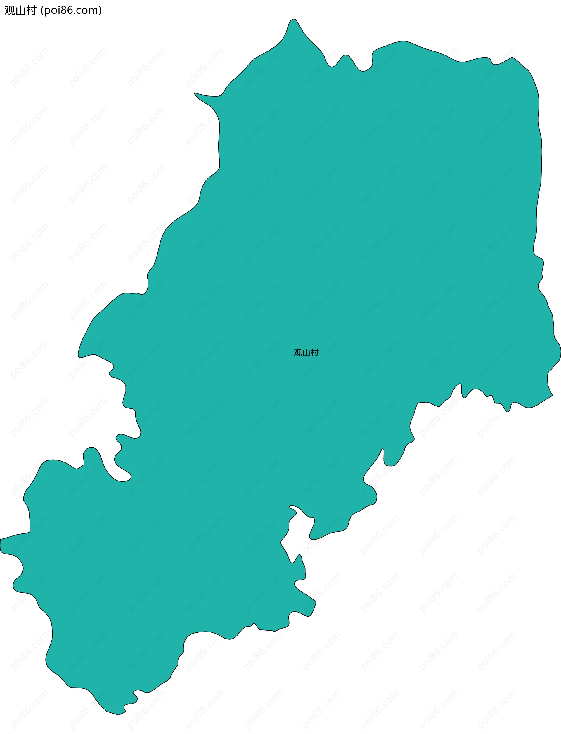 观山村边界地图