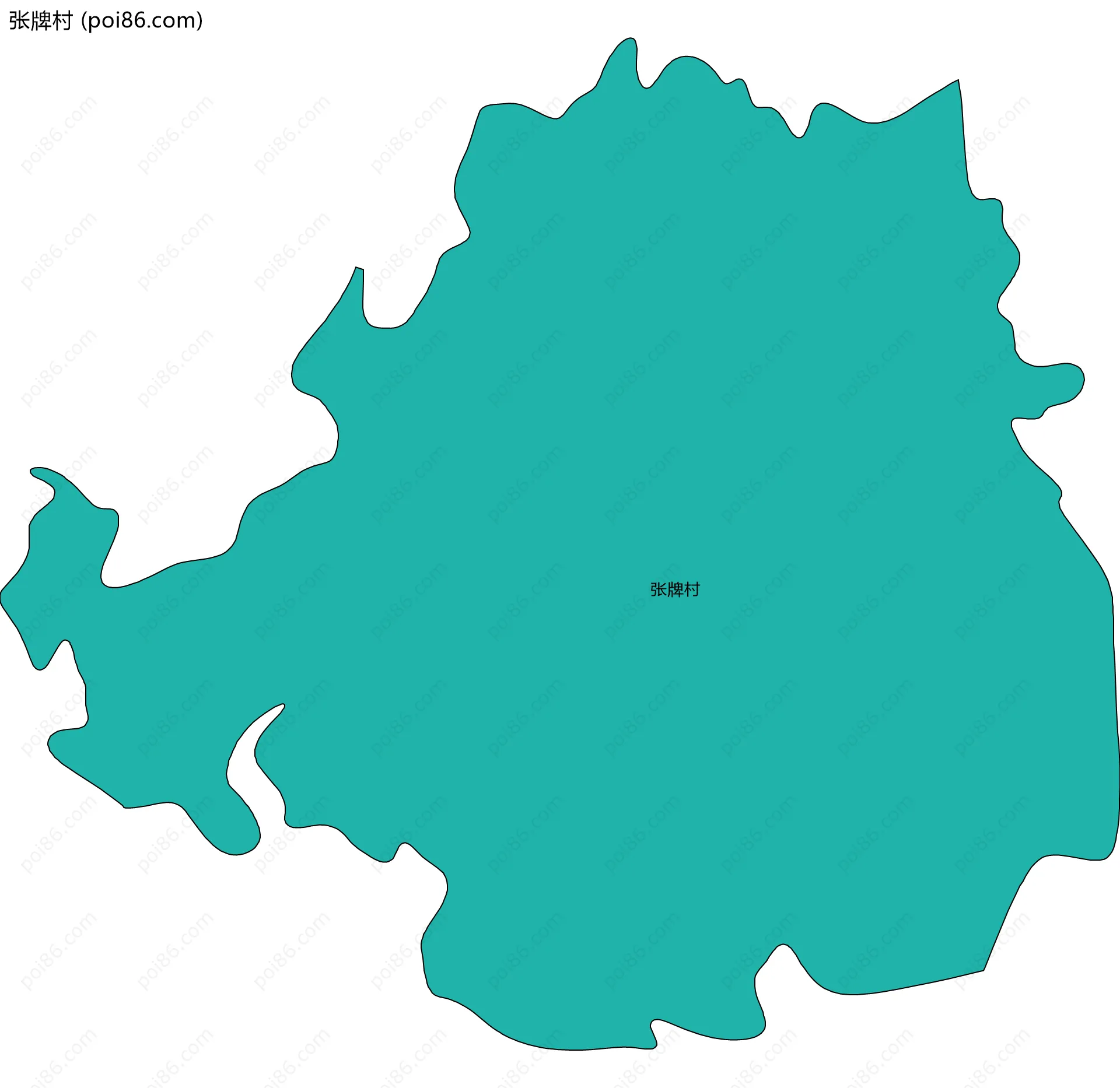 张牌村边界地图