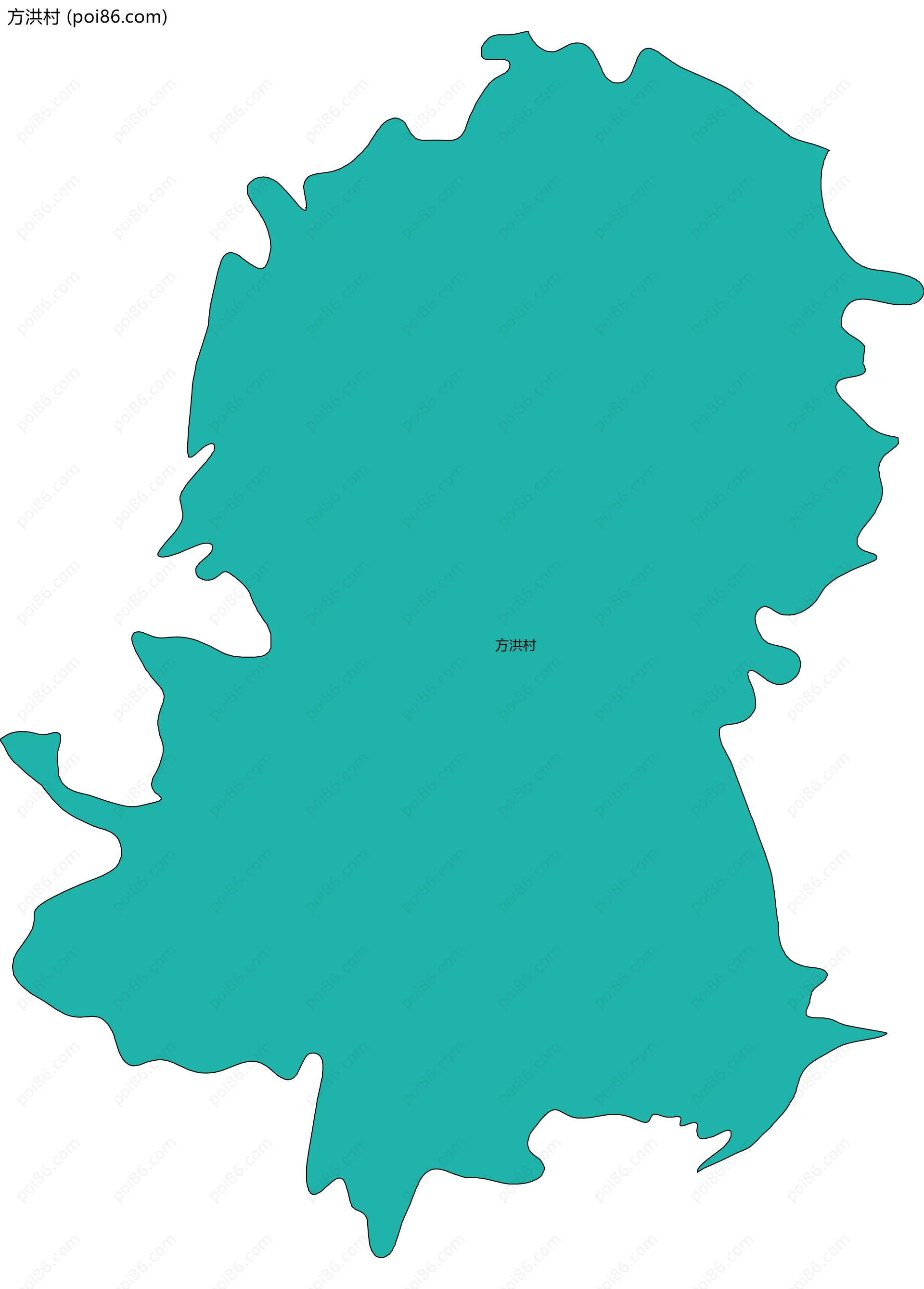 方洪村边界地图