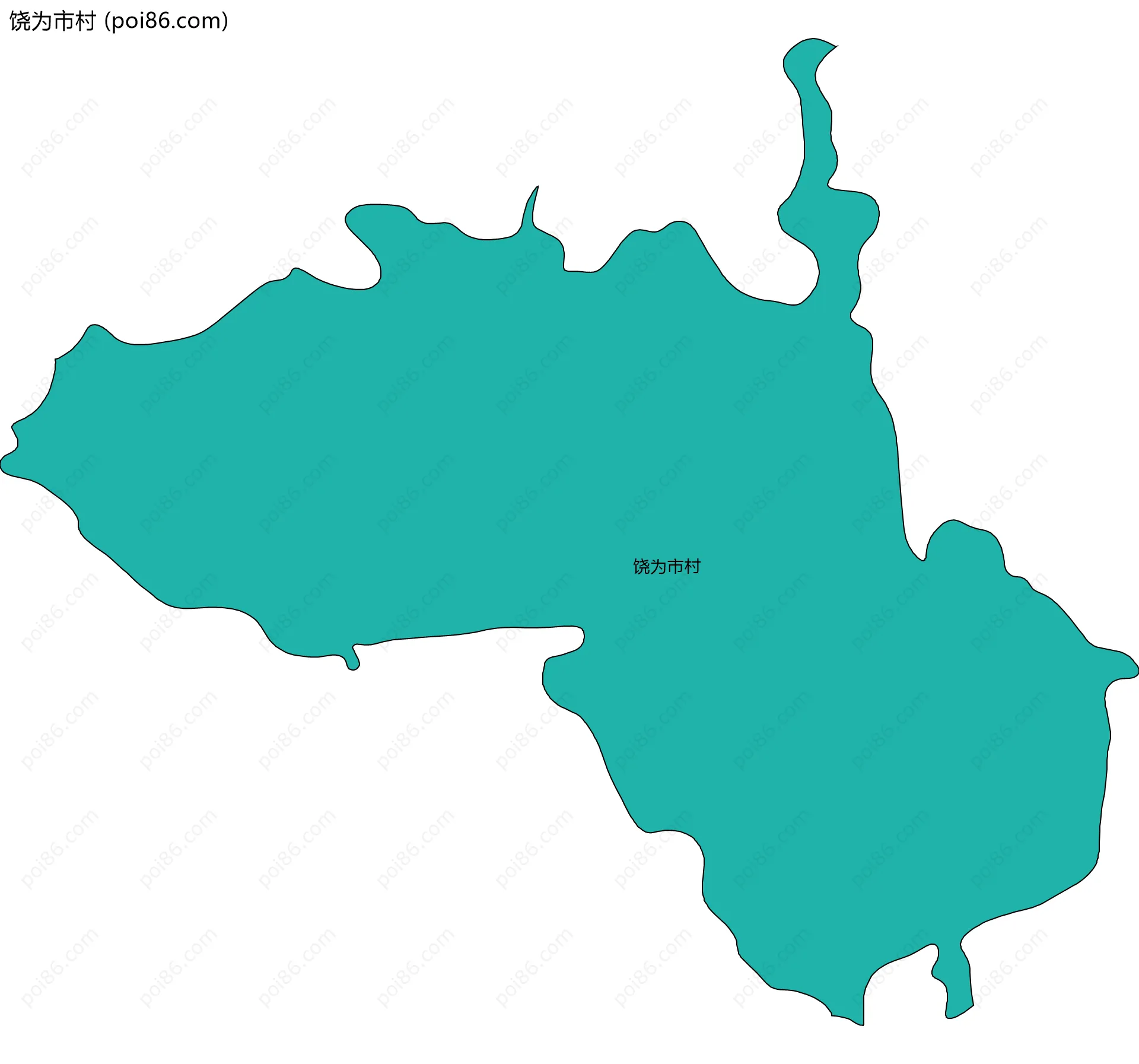 饶为市村边界地图