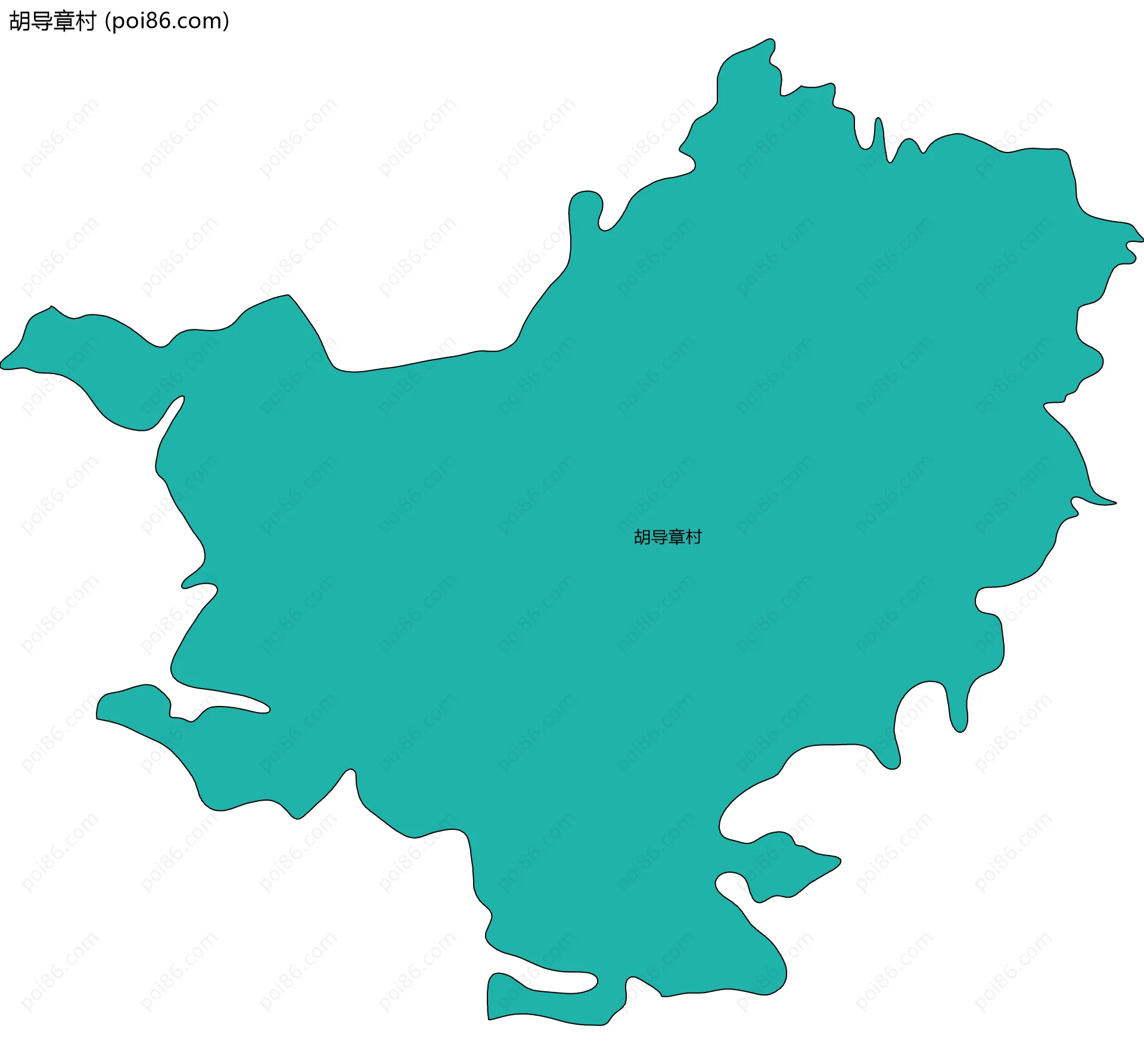 胡导章村边界地图