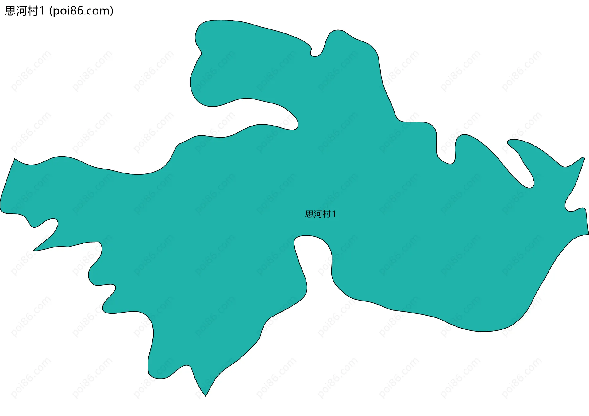 思河村1边界地图