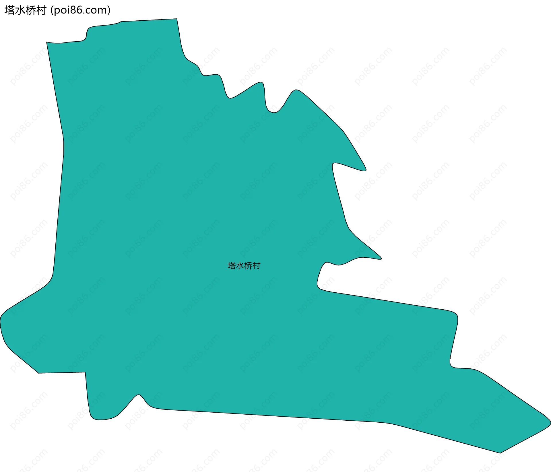 塔水桥村边界地图