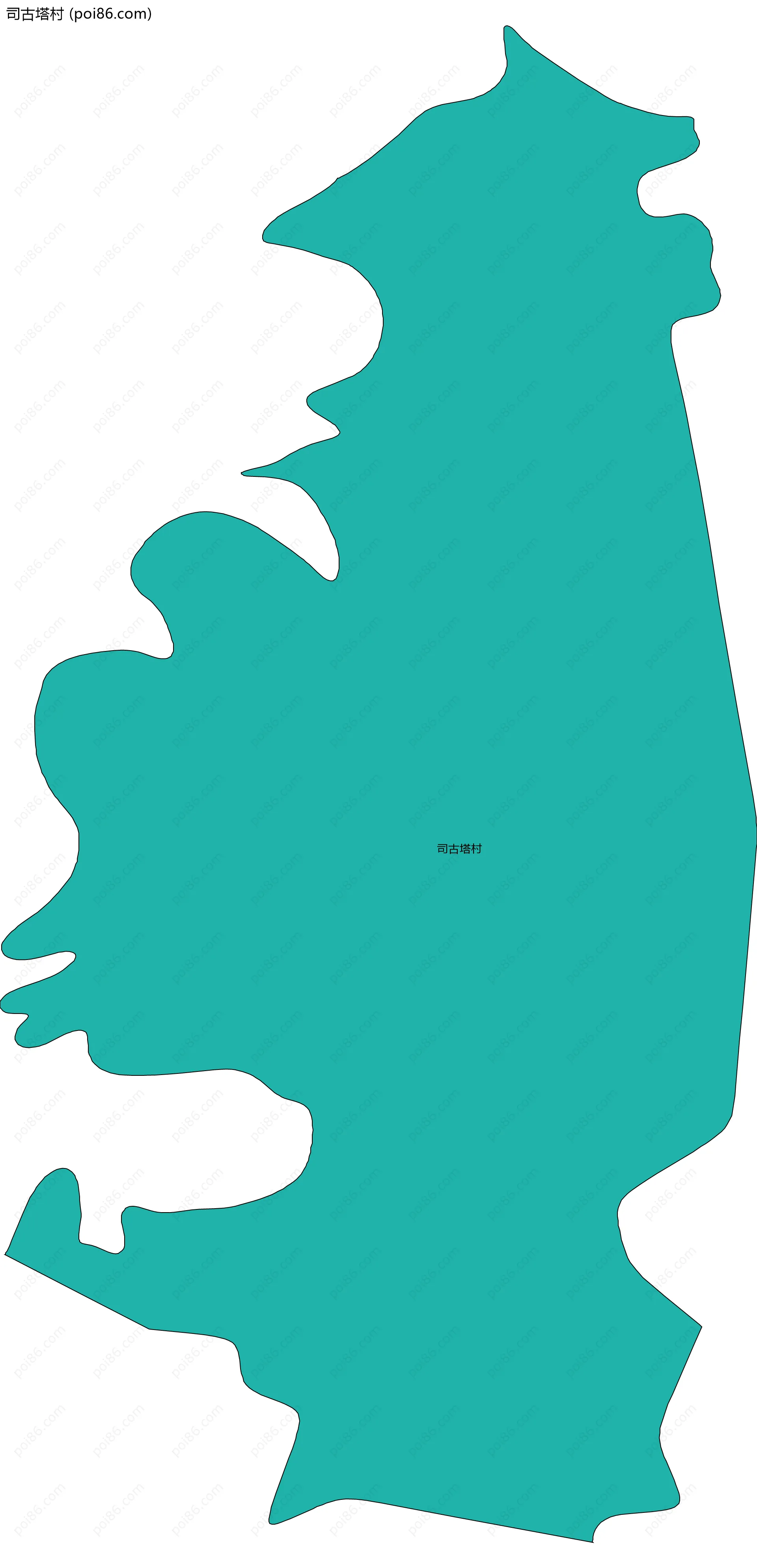 司古塔村边界地图