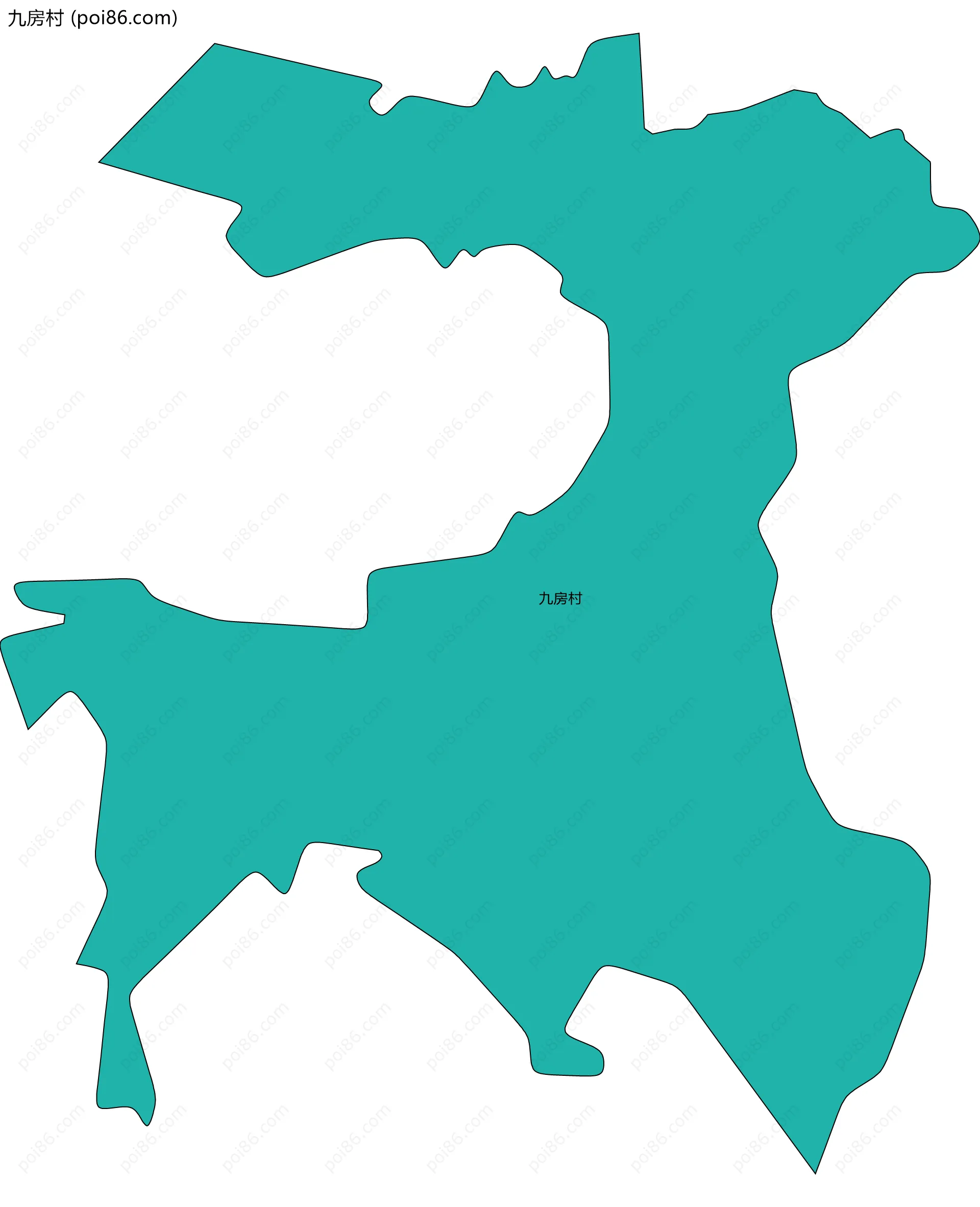 九房村边界地图