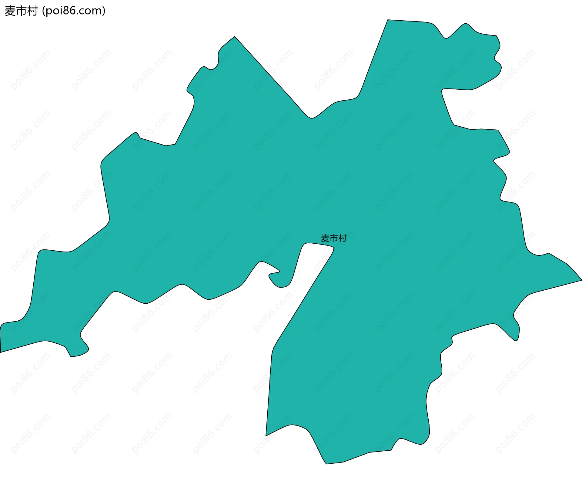 麦市村边界地图