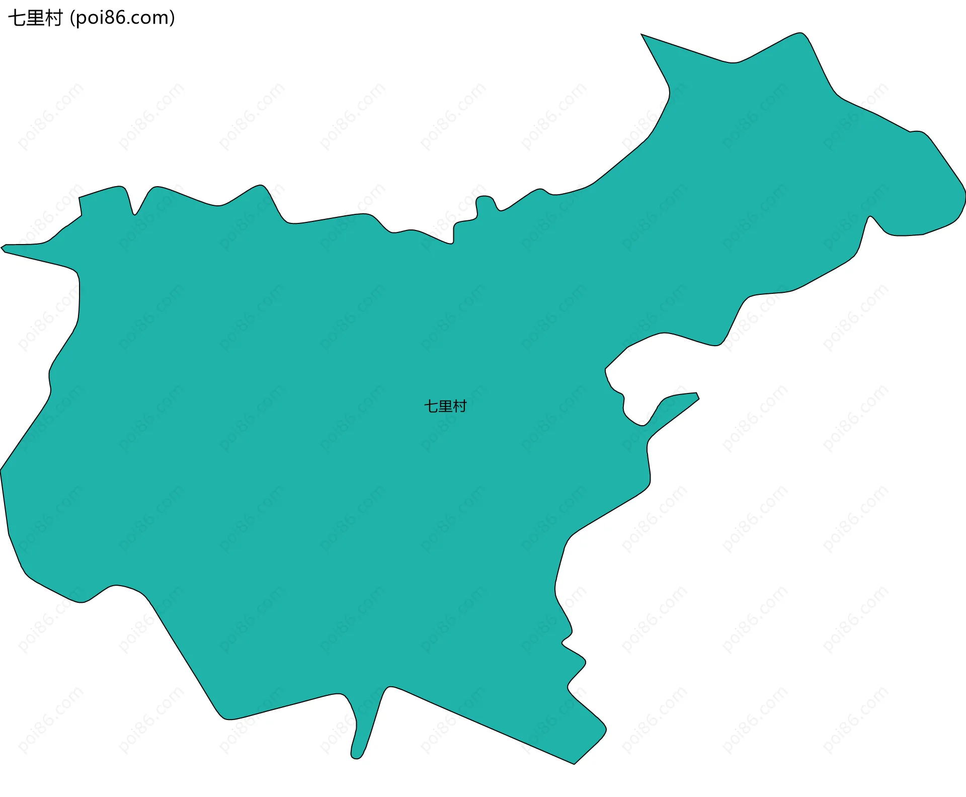 七里村边界地图