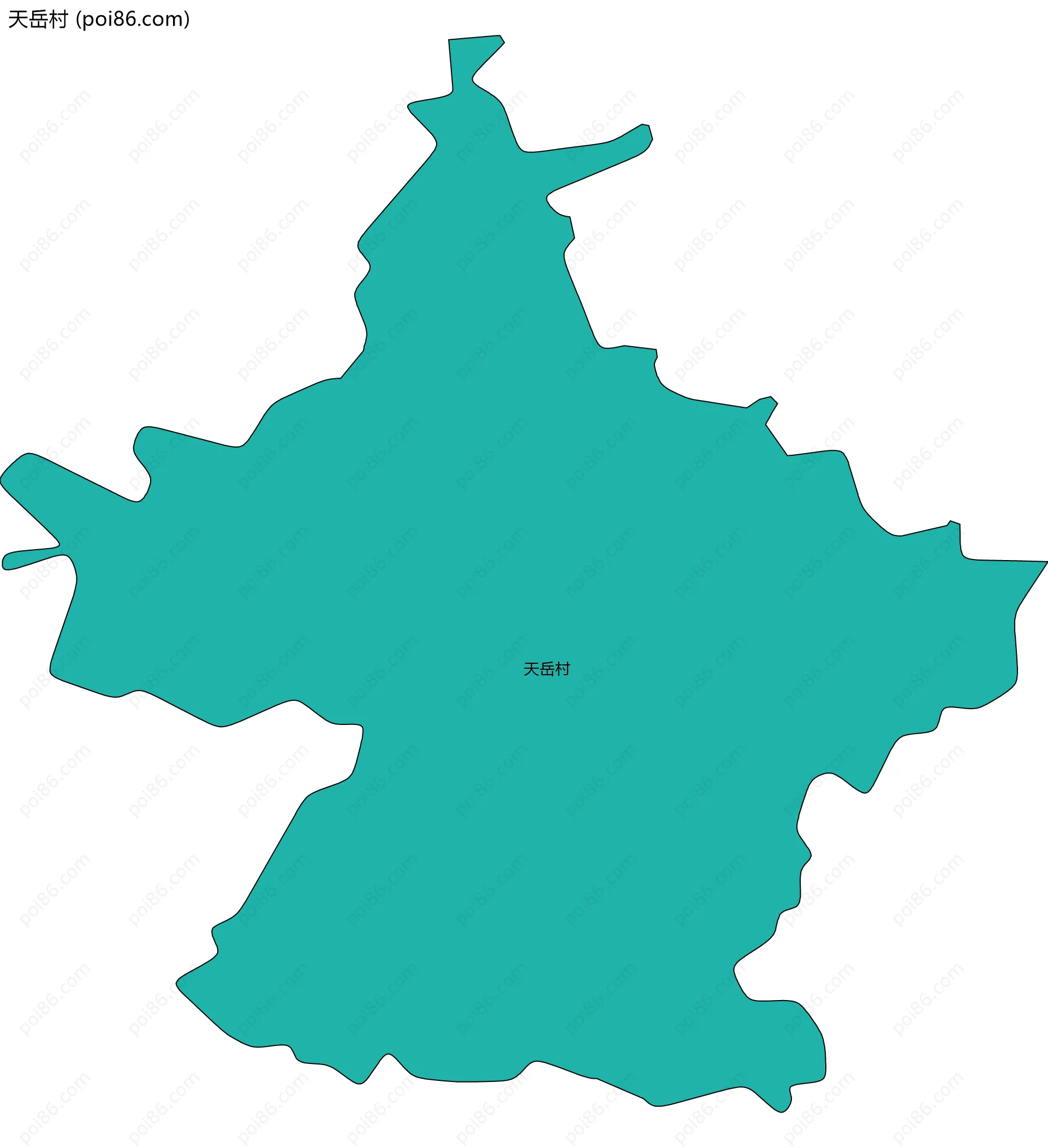 天岳村边界地图