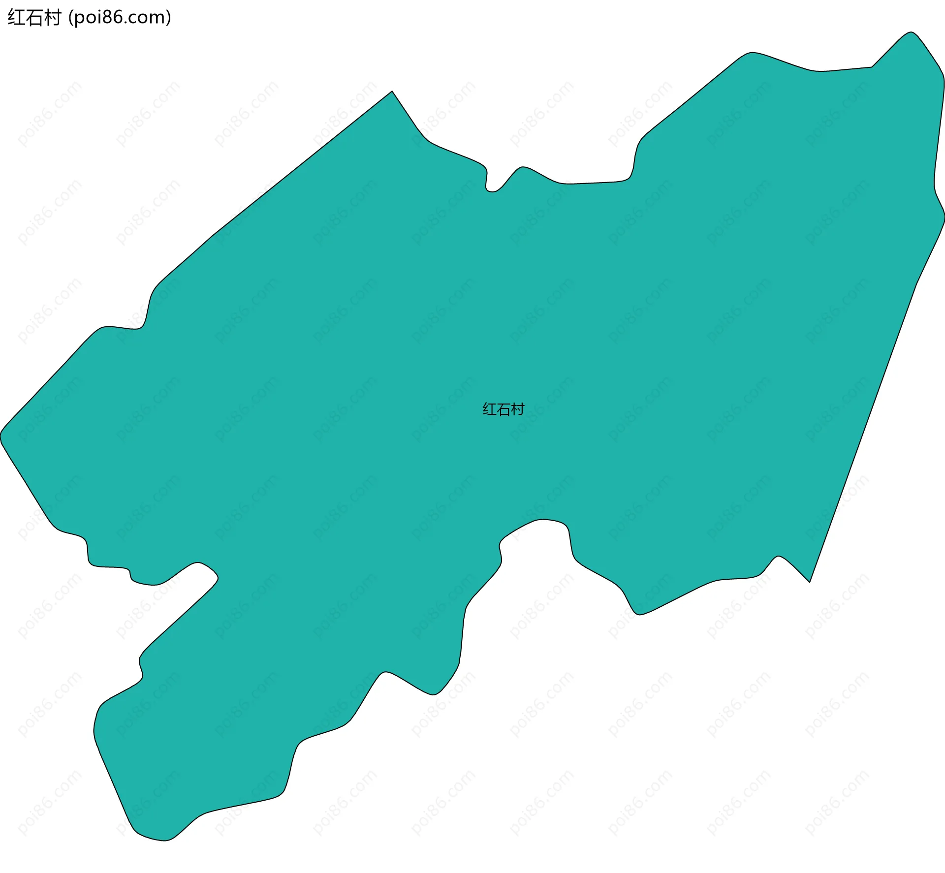 红石村边界地图