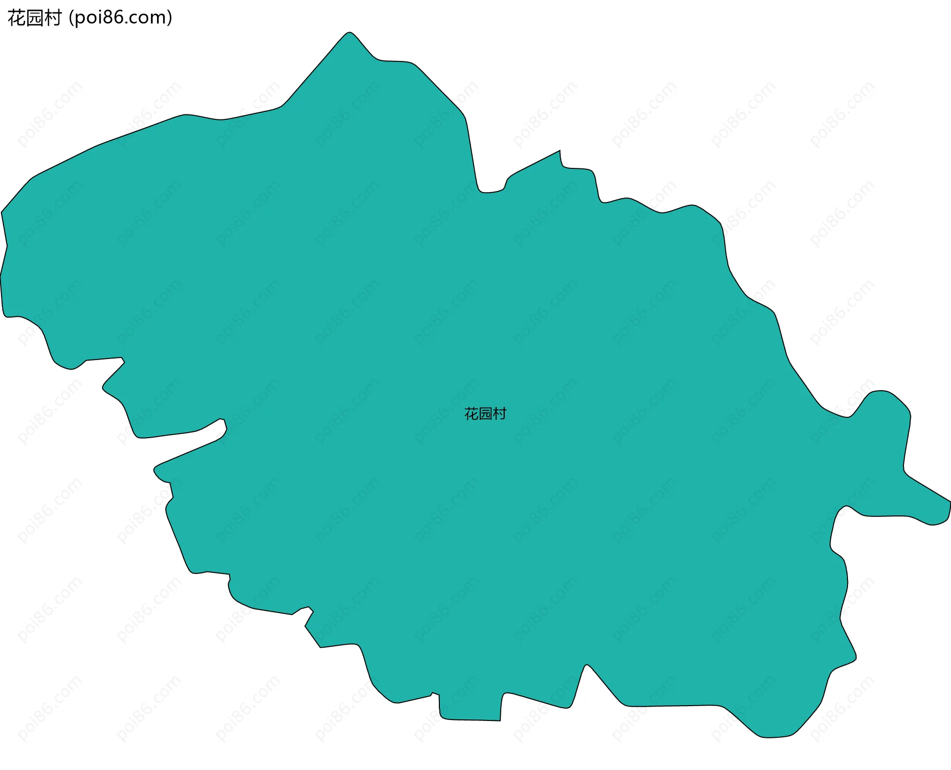 花园村边界地图