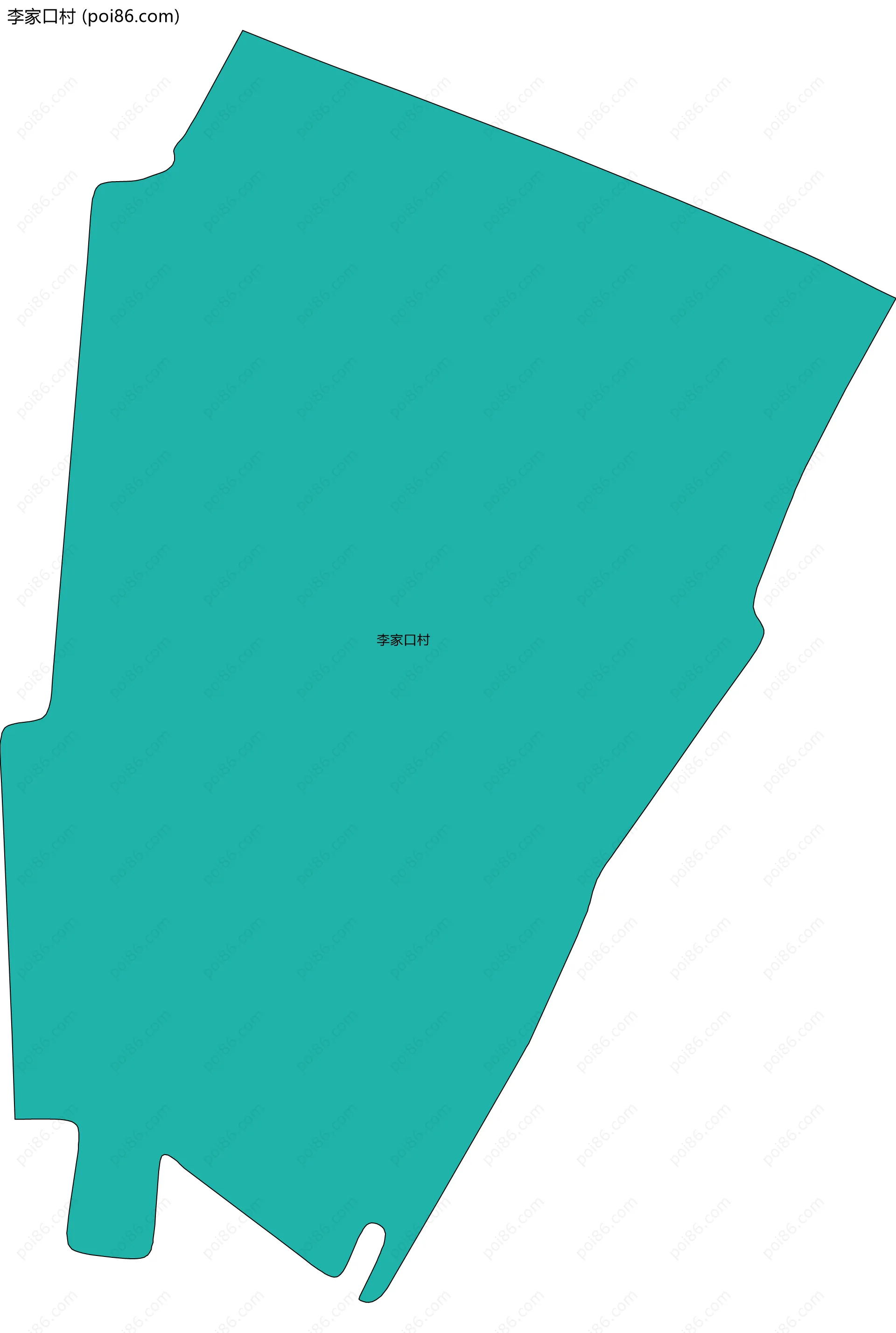 李家口村边界地图