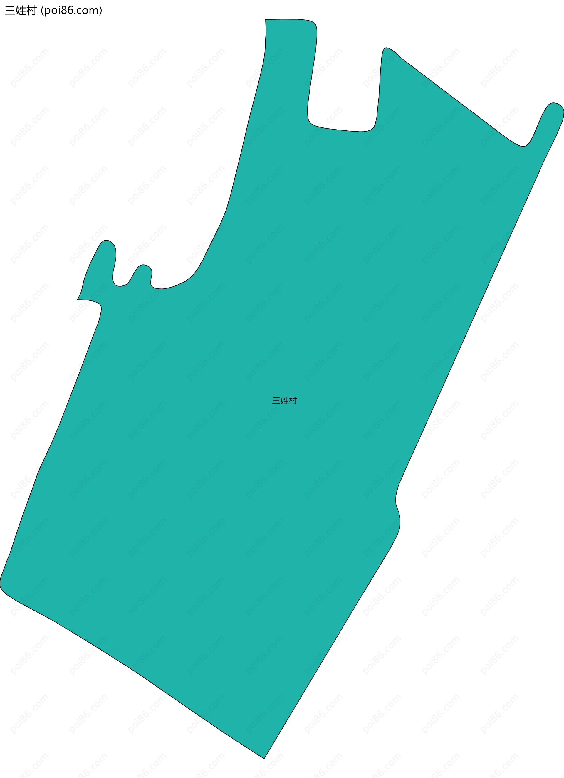 三姓村边界地图