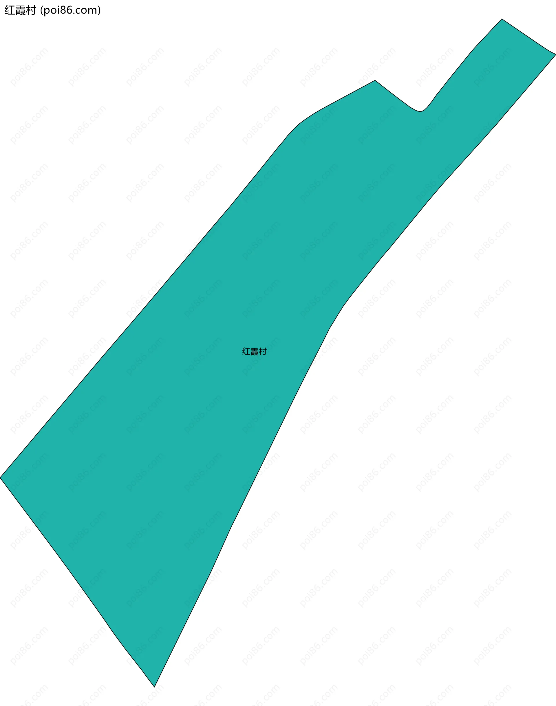 红霞村边界地图