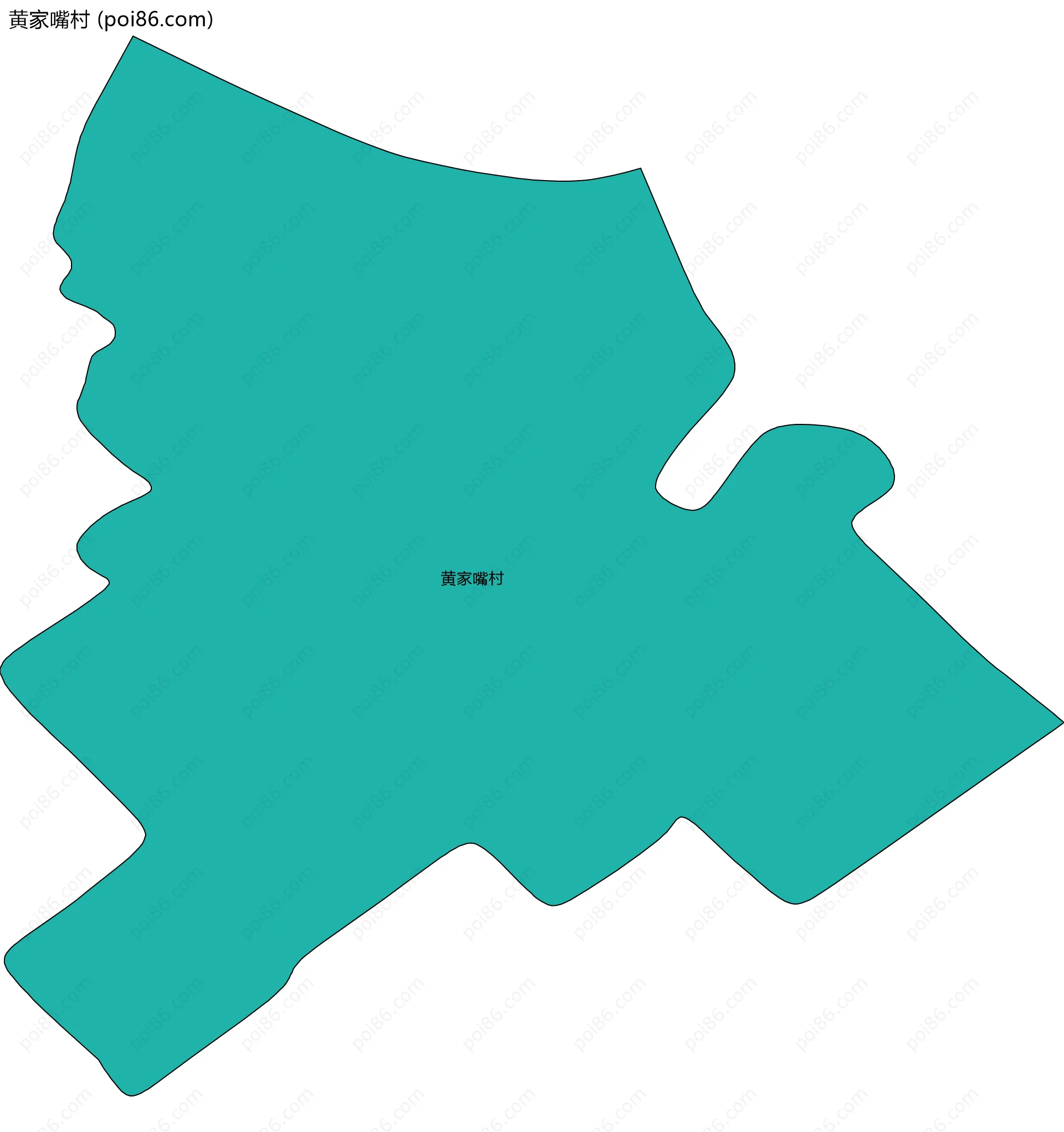 黄家嘴村边界地图