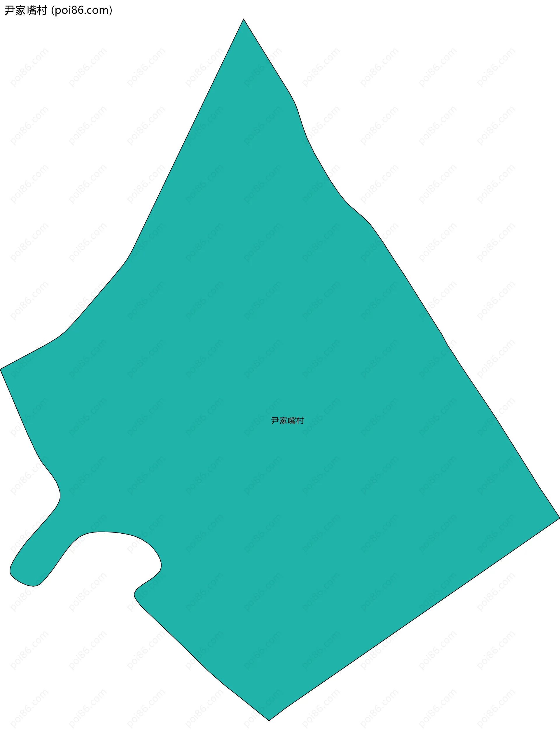 尹家嘴村边界地图