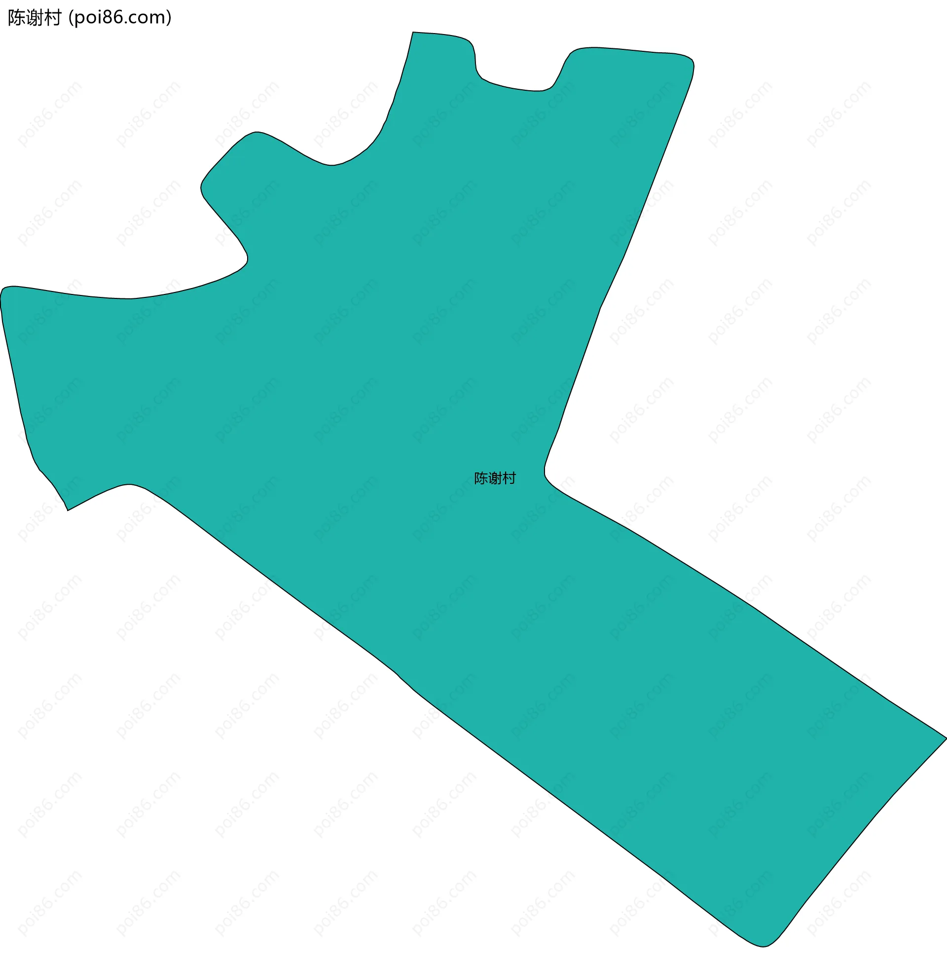 陈谢村边界地图