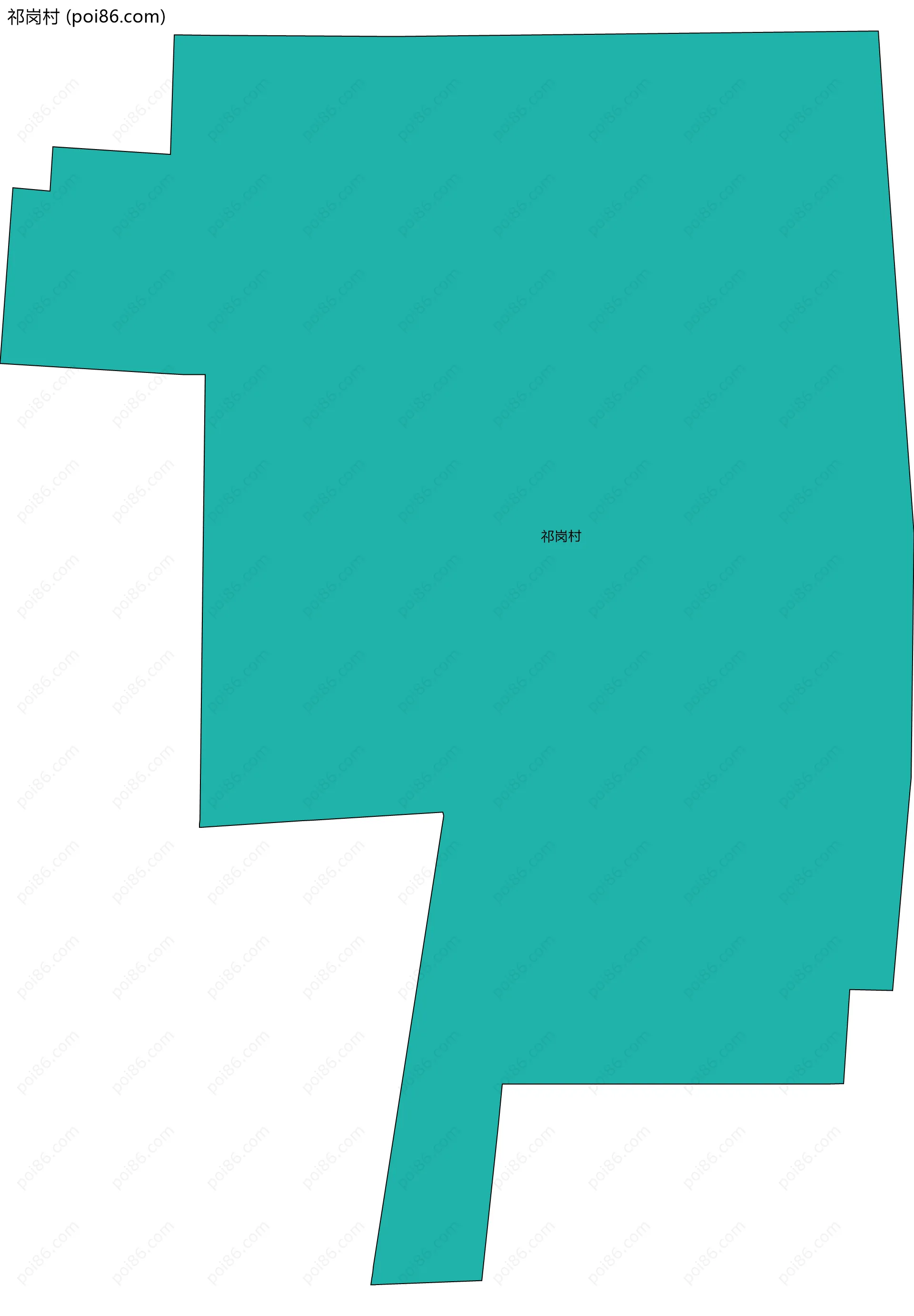 祁岗村边界地图