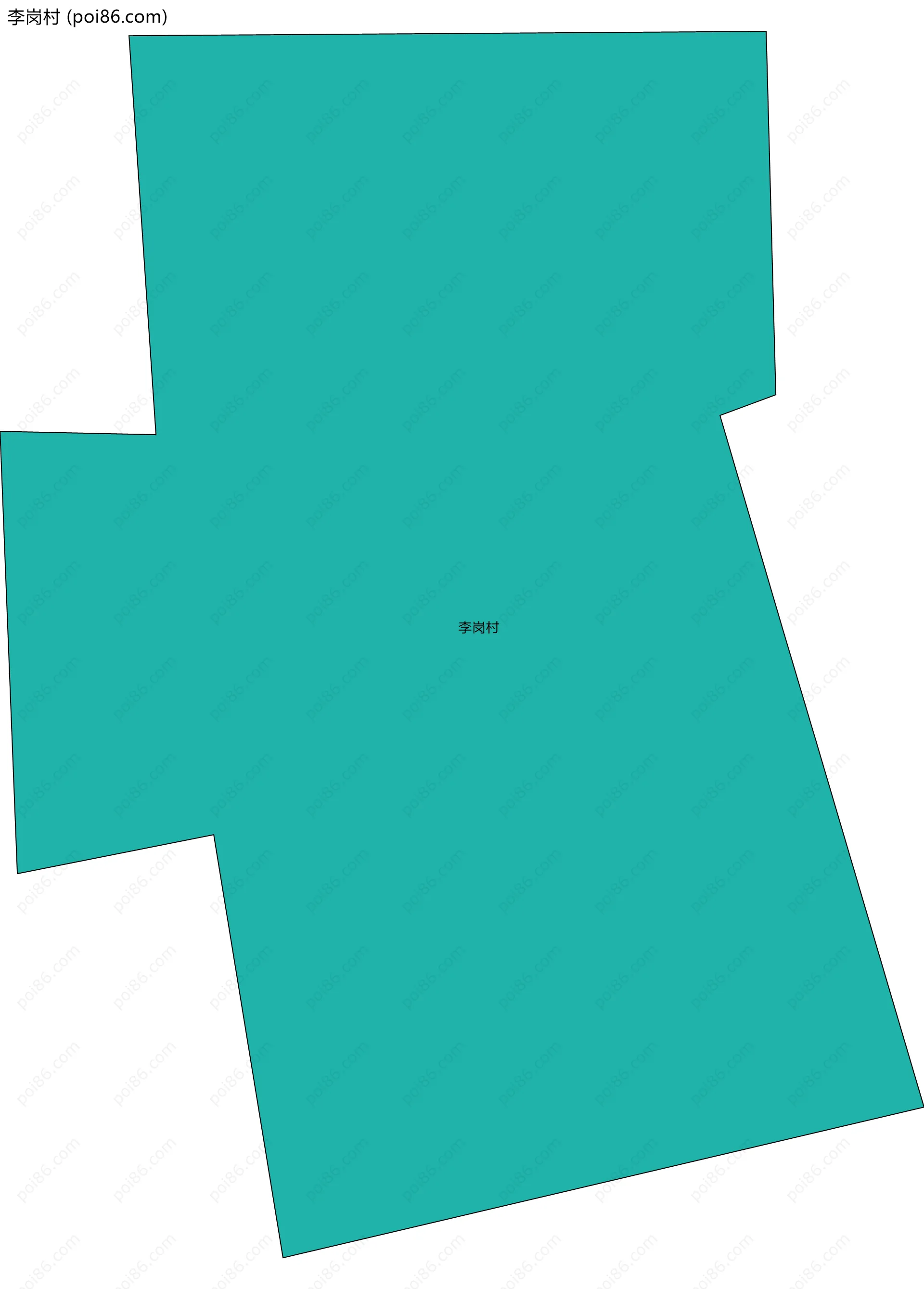 李岗村边界地图