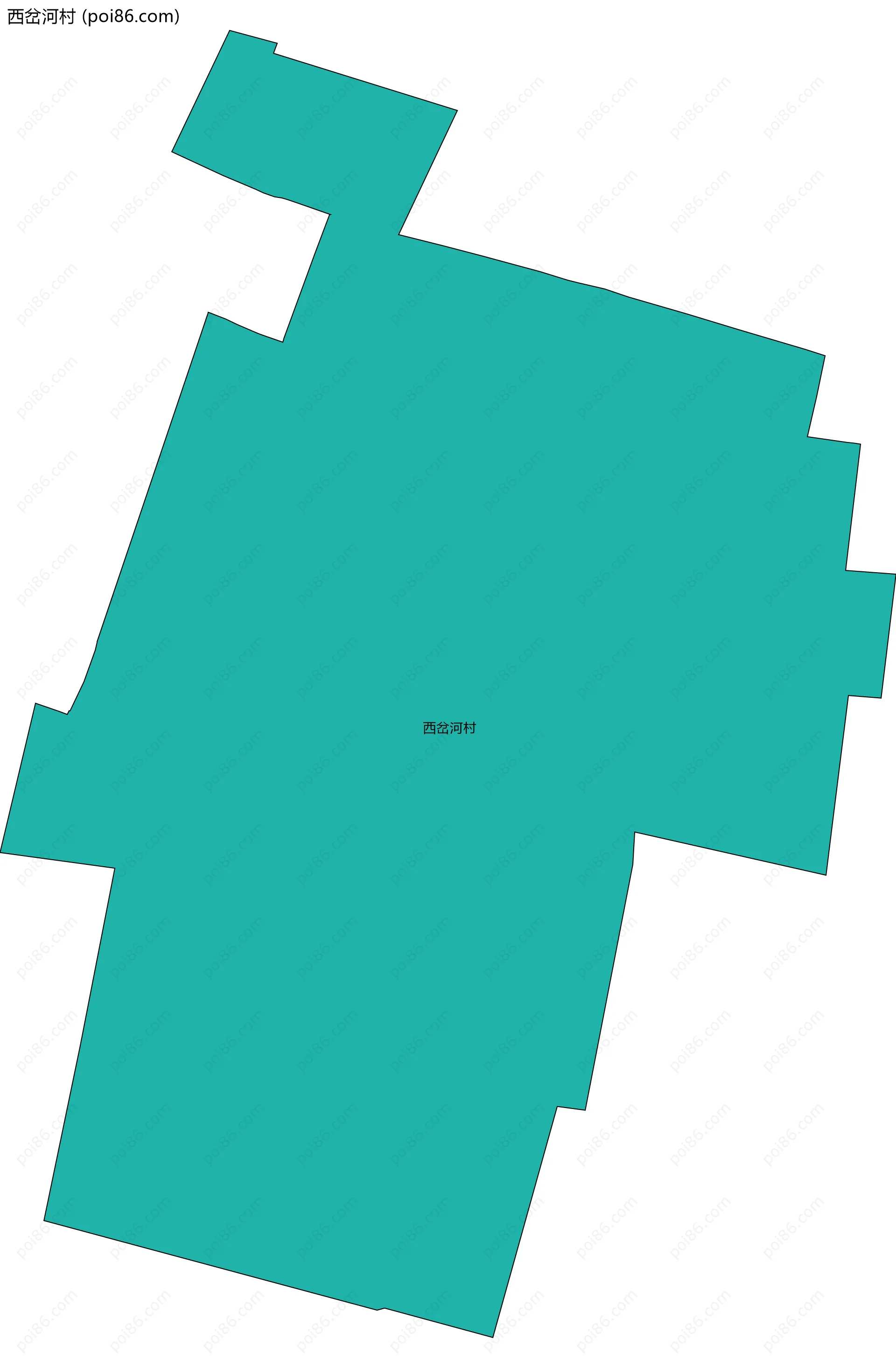 西岔河村边界地图