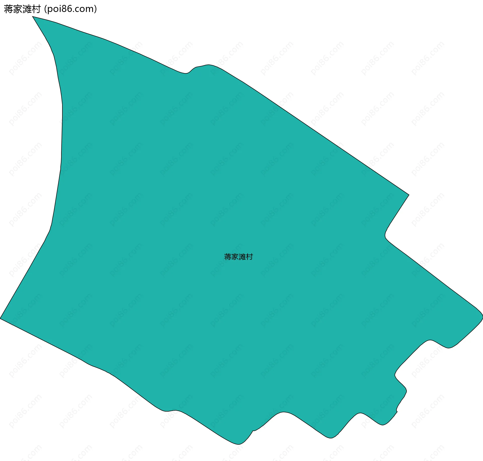 蒋家滩村边界地图