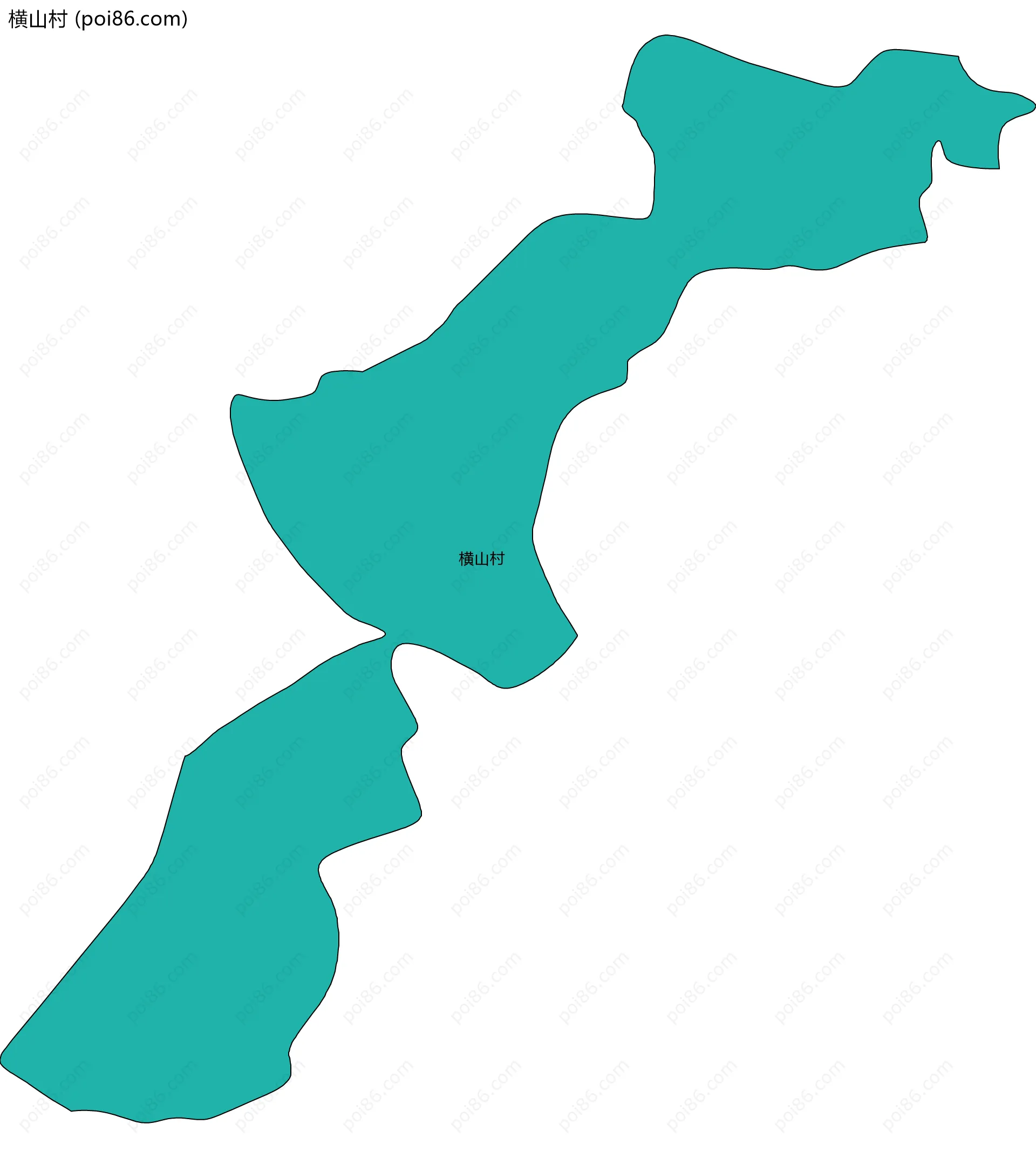横山村边界地图
