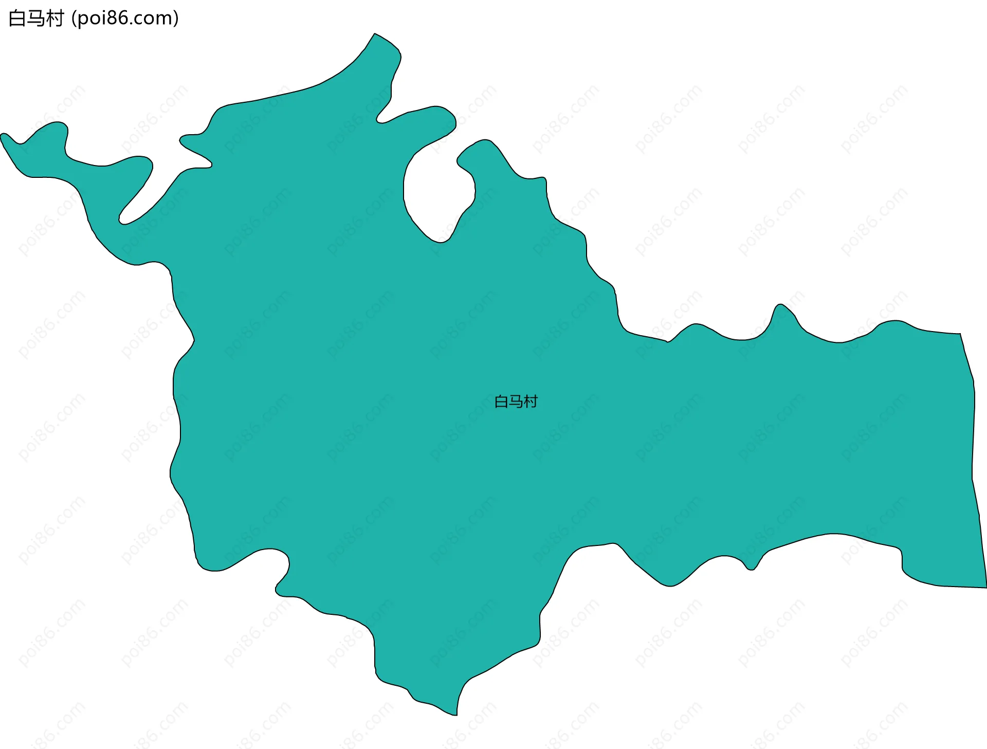 白马村边界地图