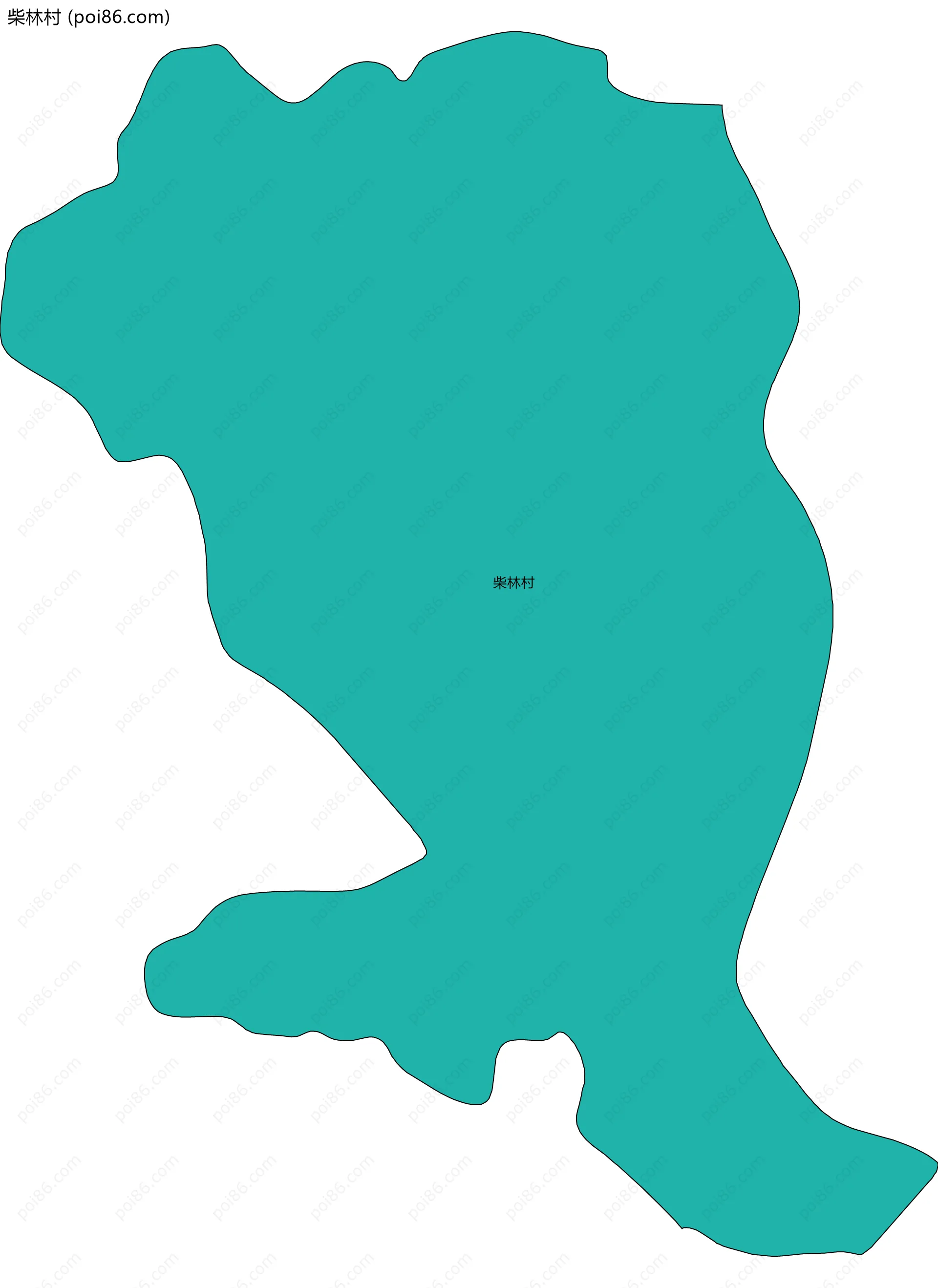 柴林村边界地图